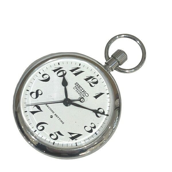 Seiko Seiko Seiko Precision Stainless Steel Pocket Watch Metal Other DUTY FREE for USA Size ONE SIZE - 2 Thumbnail