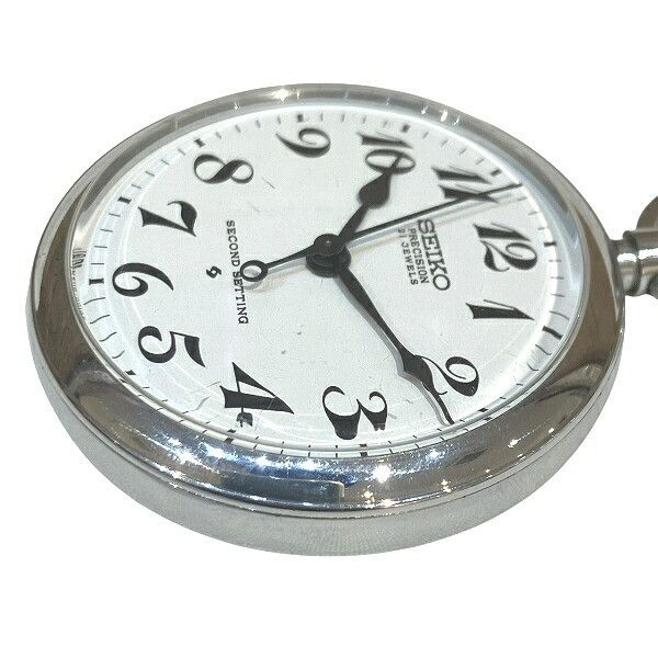 Seiko Seiko Seiko Precision Stainless Steel Pocket Watch Metal Other DUTY FREE for USA Size ONE SIZE - 9 Thumbnail