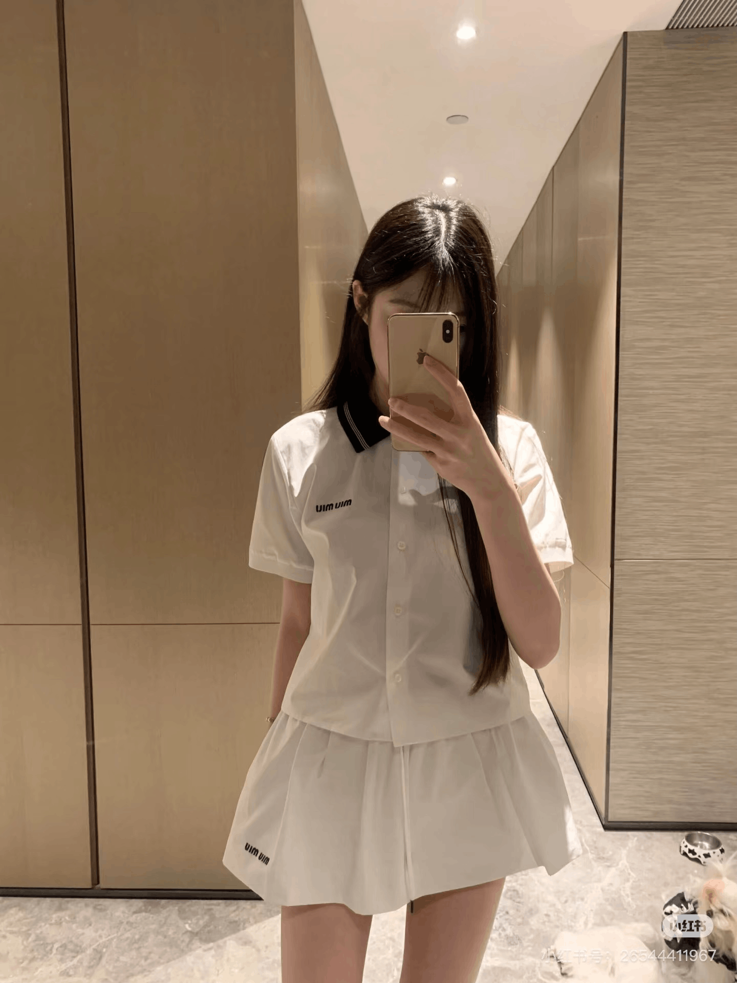 Miu Miu Miumiu White Sailor Collar Embroidered Polo Shirt Size XS / US 0-2 / IT 36-38 - 4 Thumbnail