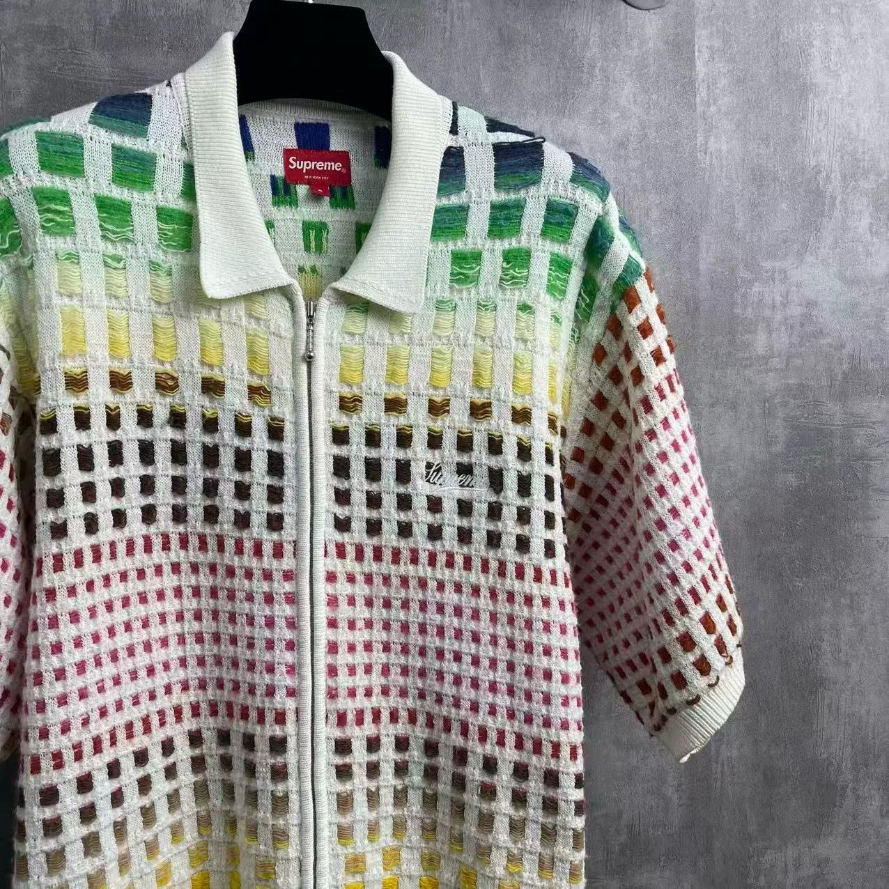 Supreme Supreme Rainbow Plaid Logo Knit Zip Polo Size US S / EU 44-46 / 1 - 2 Thumbnail