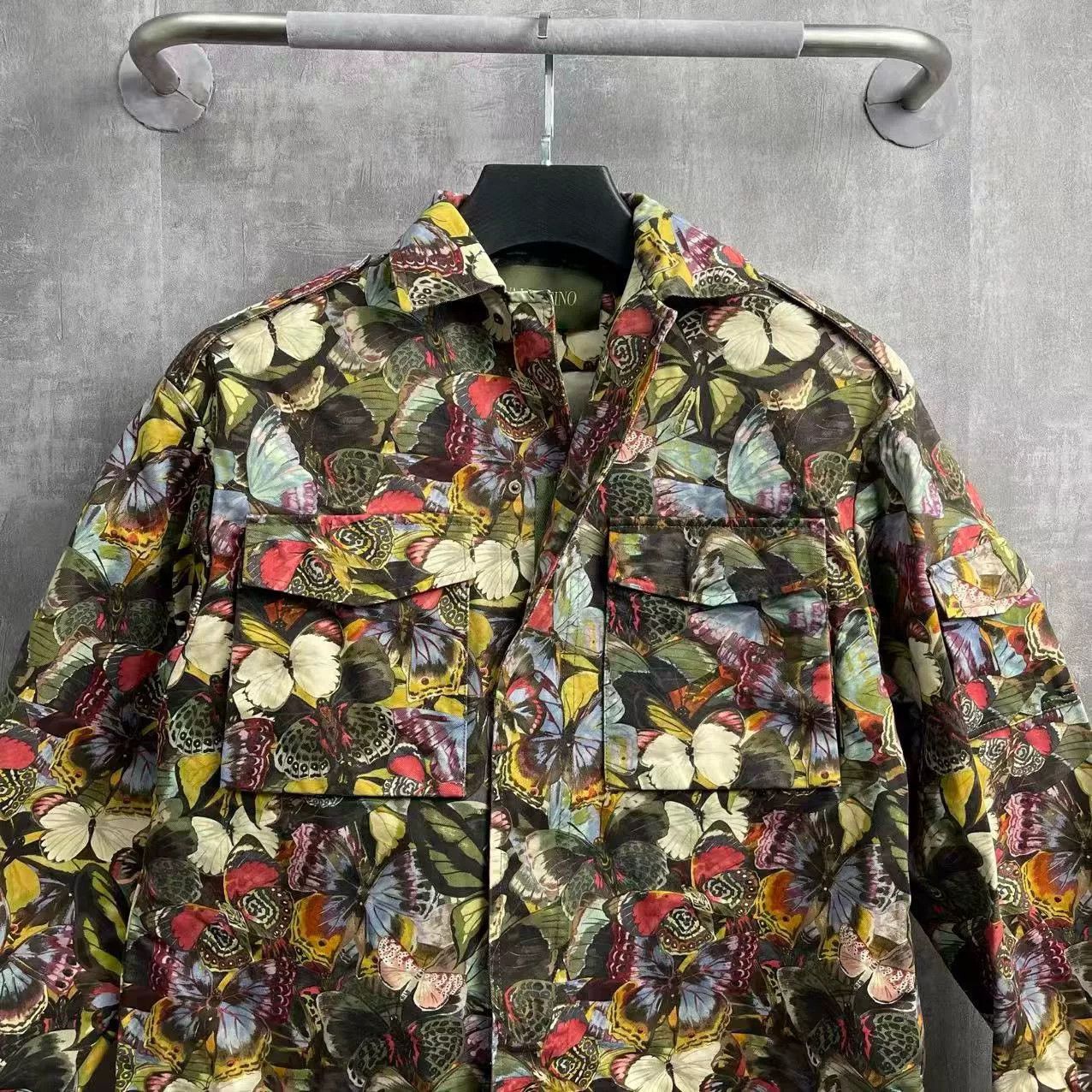 Valentino Valentino Butterfly Floral Cargo Jacket Size S / US 4 / IT 40 - 2 Thumbnail