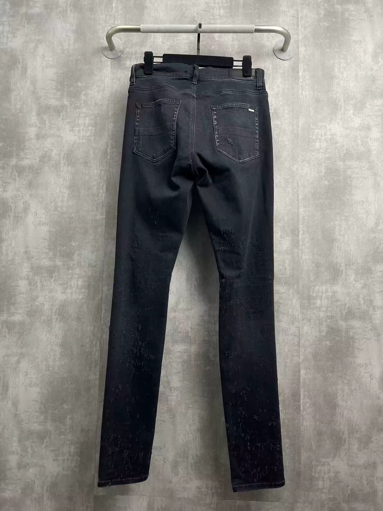 Amiri Amiri Black Distressed Denim Jeans Size US 32 / EU 48 - 2 Thumbnail