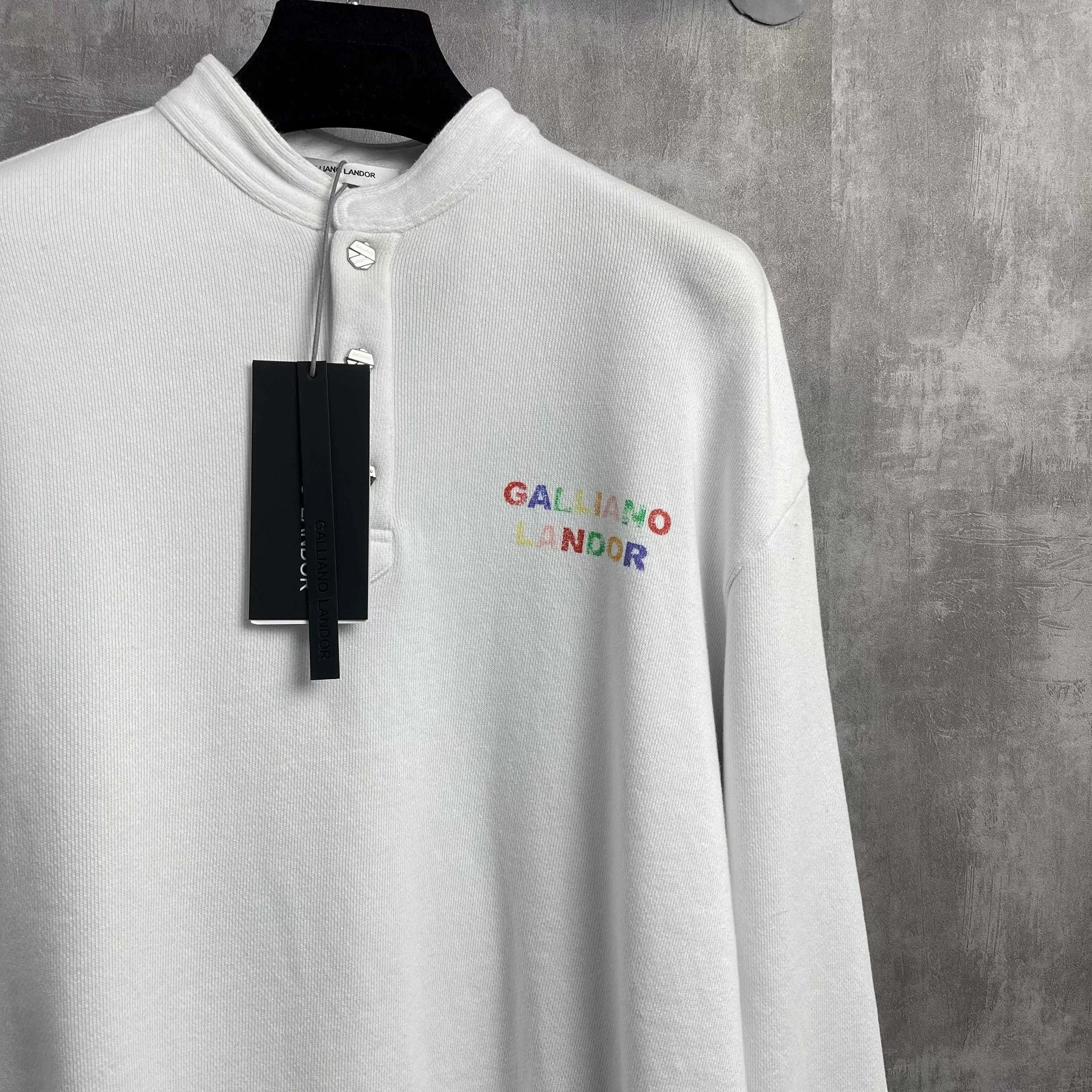 John Galliano Galliano Landor Faded Rainbow Logo Sweatshirt Size US L / EU 52-54 / 3 - 2 Thumbnail