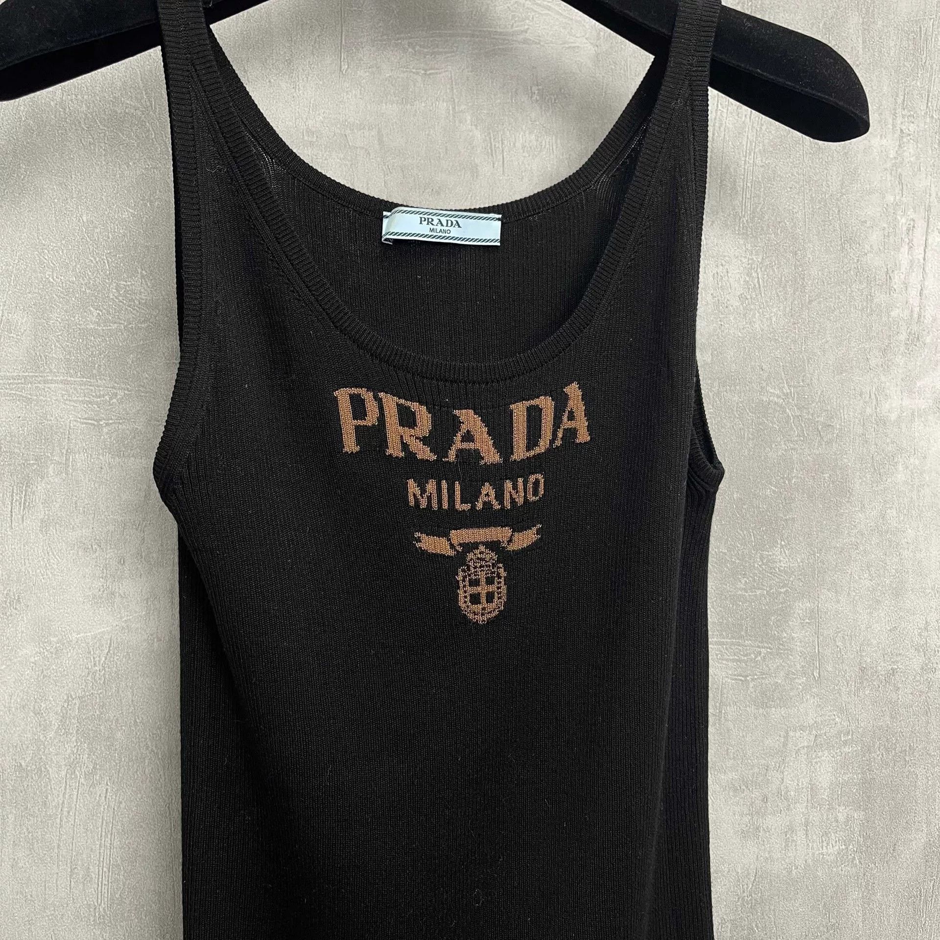 Prada Prada Milan Logo Elastic Knit Camisole Size S / US 4 / IT 40 - 2 Thumbnail