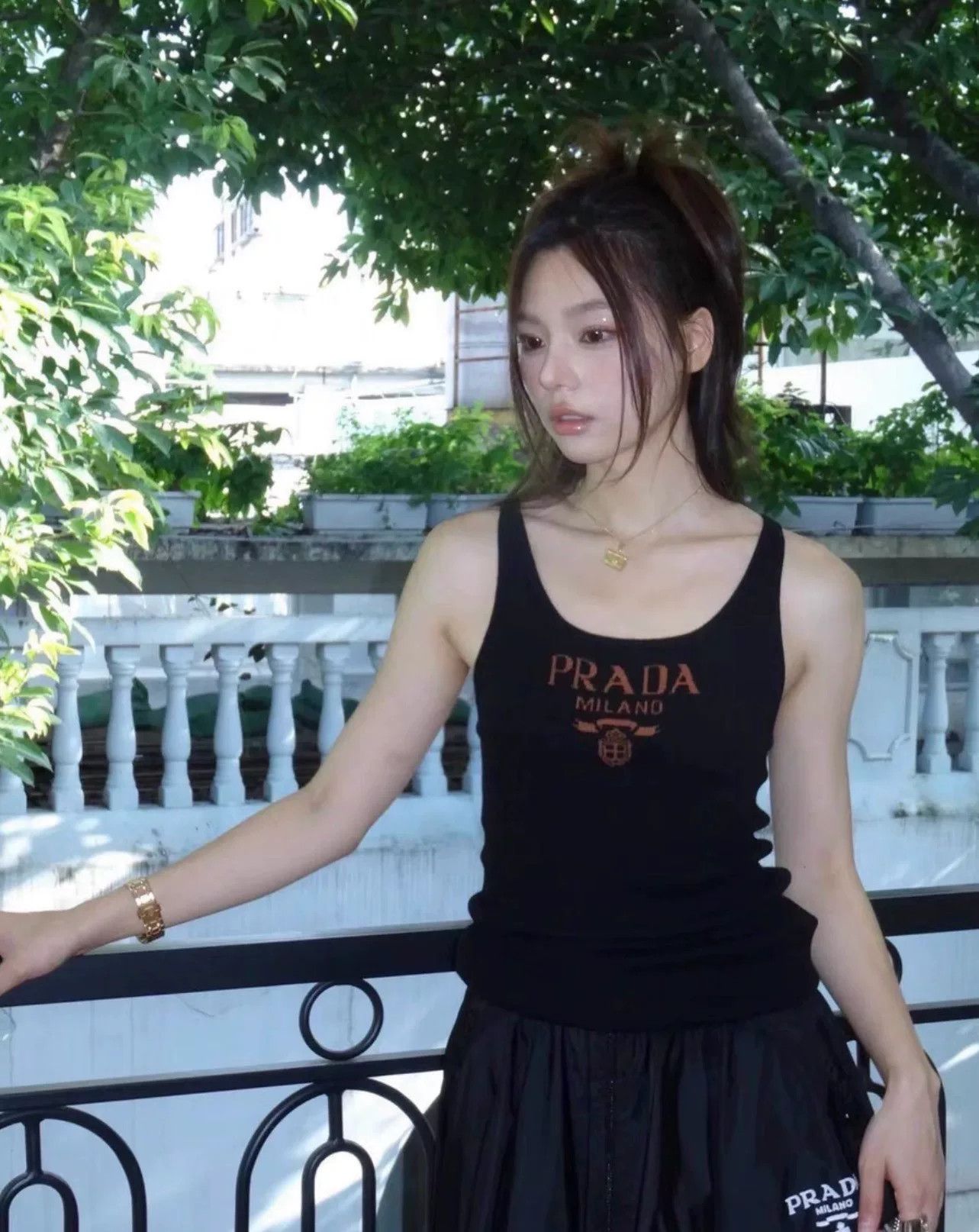 Prada Prada Milan Logo Elastic Knit Camisole Size S / US 4 / IT 40 - 4 Thumbnail