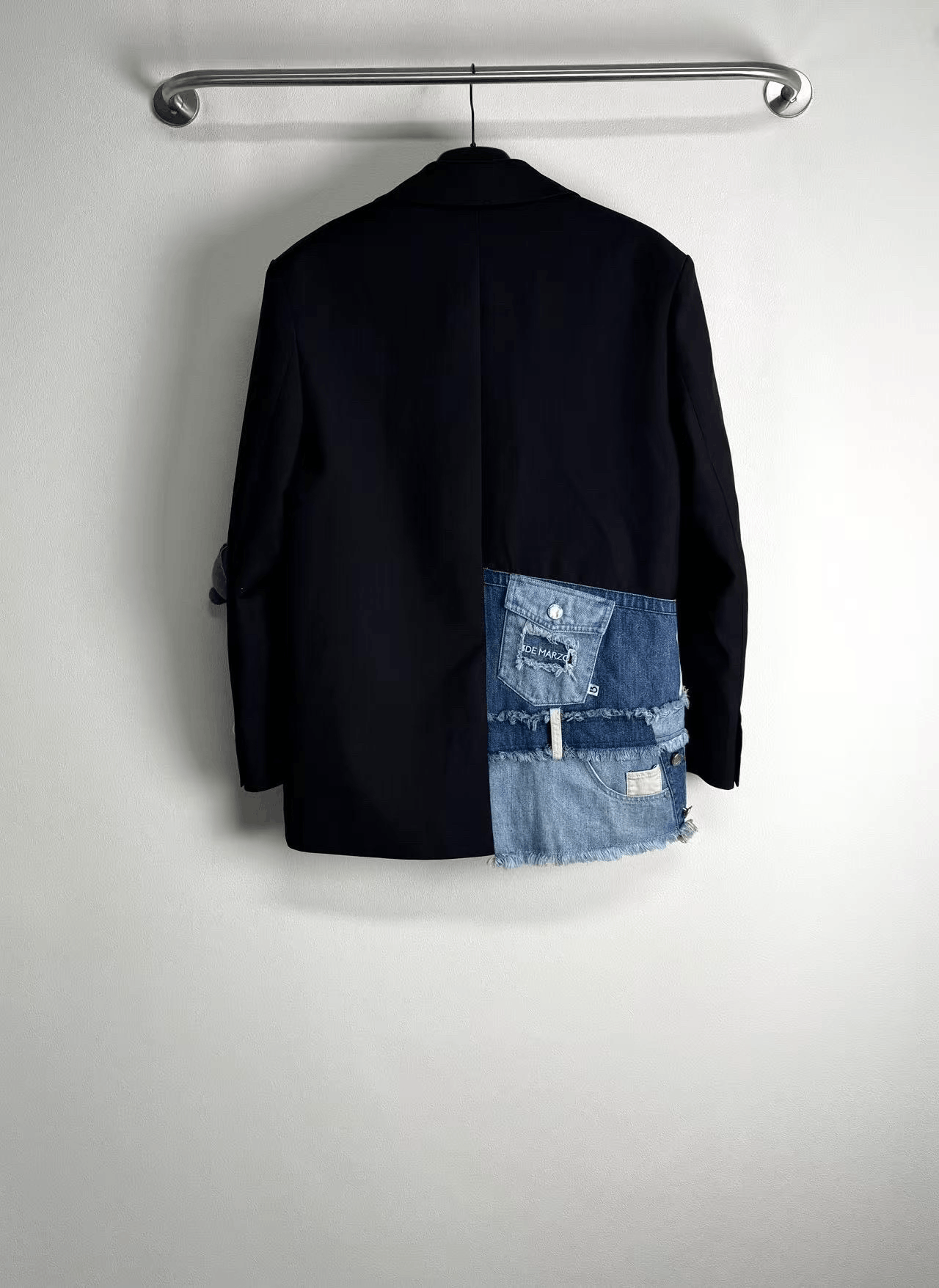 13DE MARZO 13DE MARZO Black Denim Bear Blazer Size M / US 6-8 / IT 42-44 - 2 Thumbnail