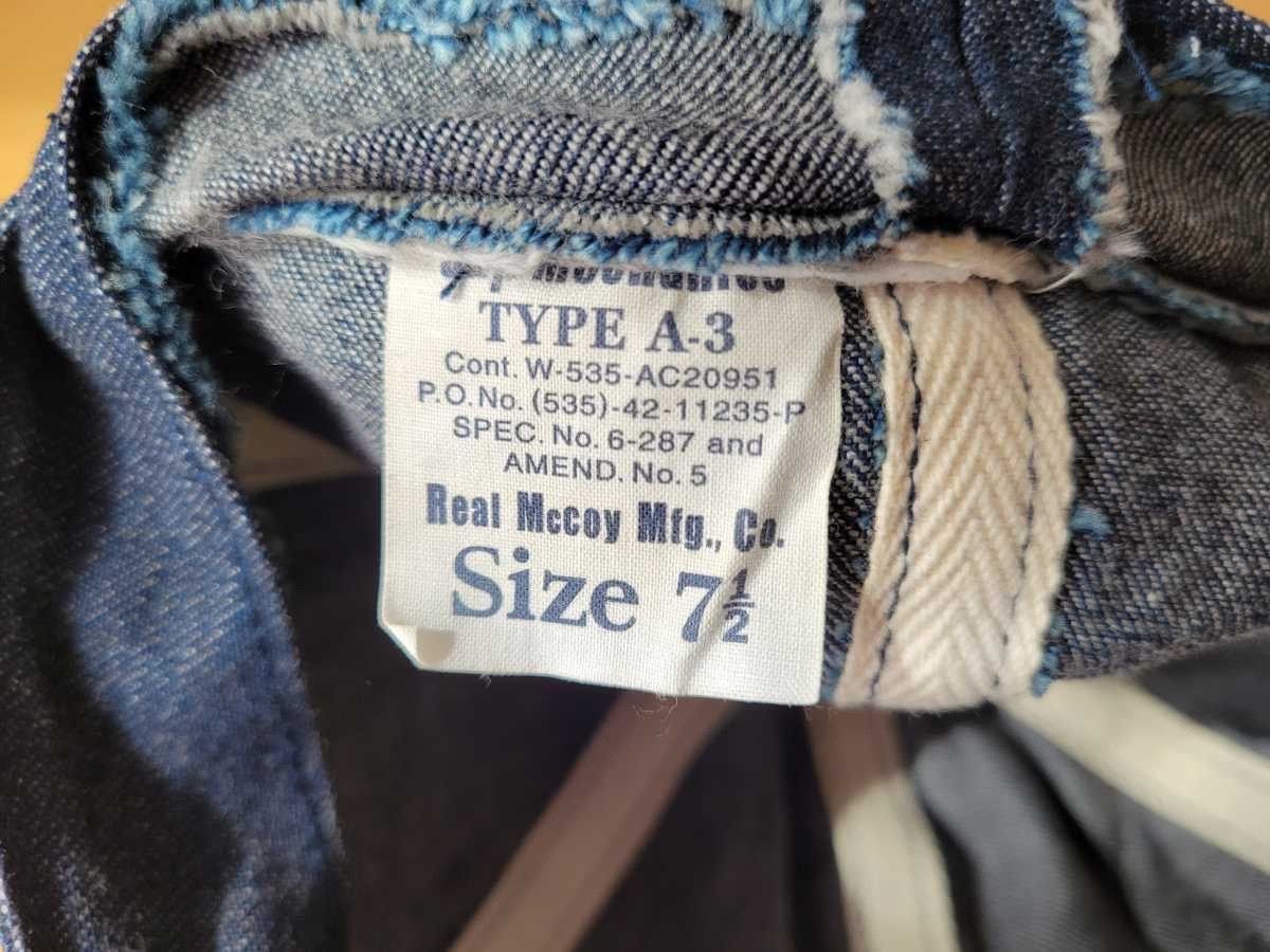 The Real McCoy's The Real McCoy's Type A-3 Denim Cap Size ONE SIZE - 4 Thumbnail