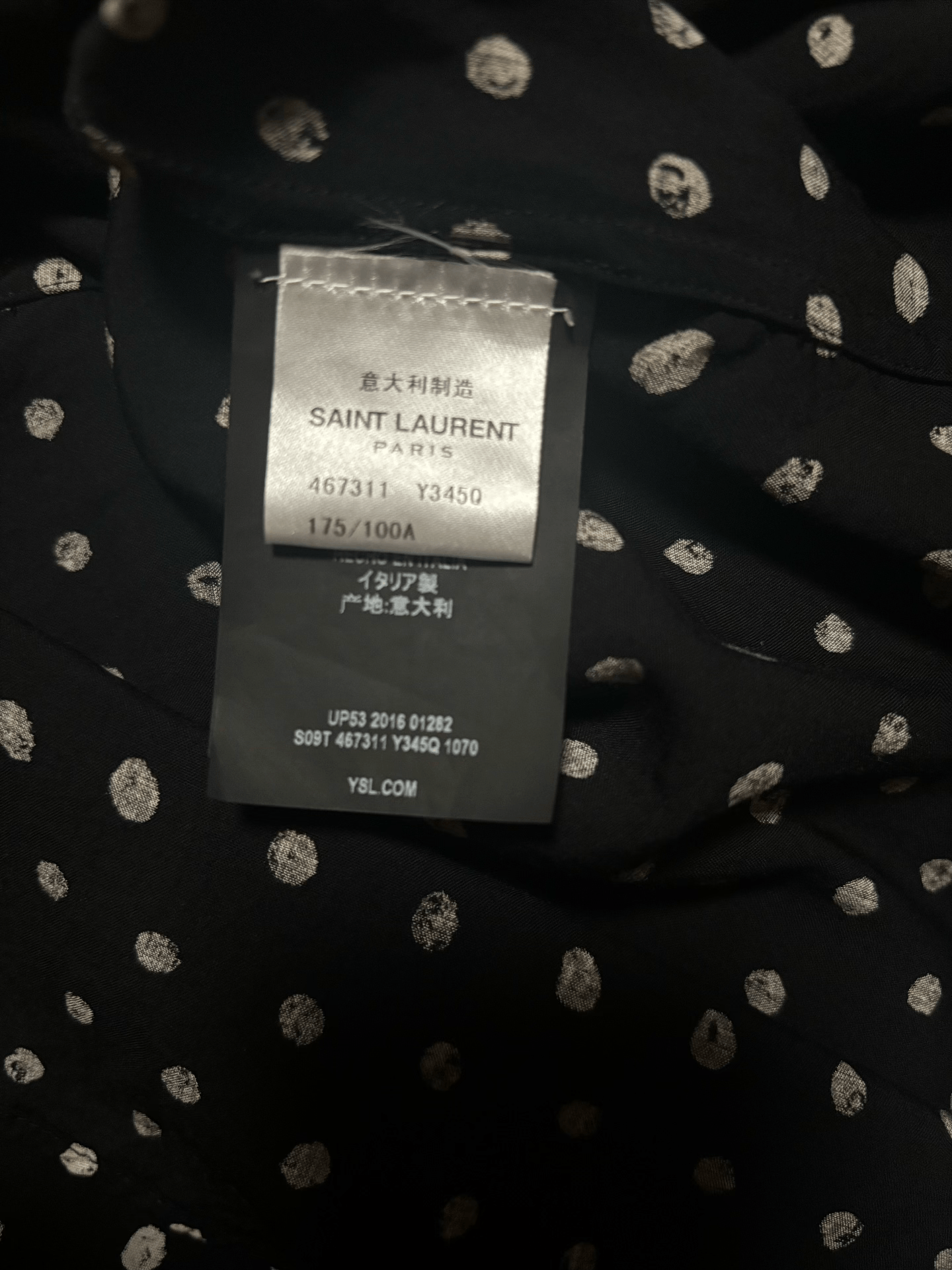 Saint Laurent Paris Saint Laurent 2017SS Polka Dot Shirt Size US M / EU 48-50 / 2 - 5 Thumbnail