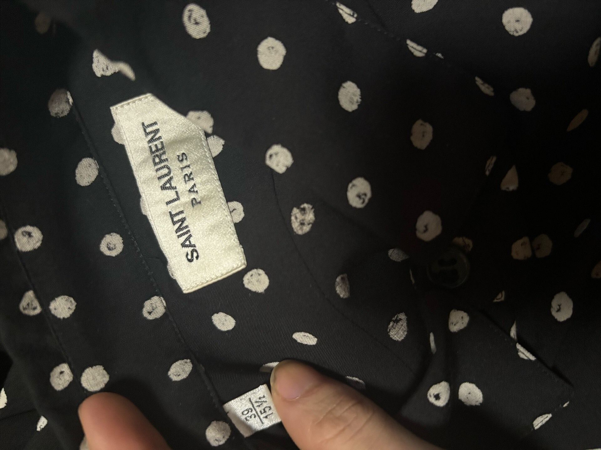 Saint Laurent Paris Saint Laurent 2017SS Polka Dot Shirt Size US M / EU 48-50 / 2 - 4 Thumbnail