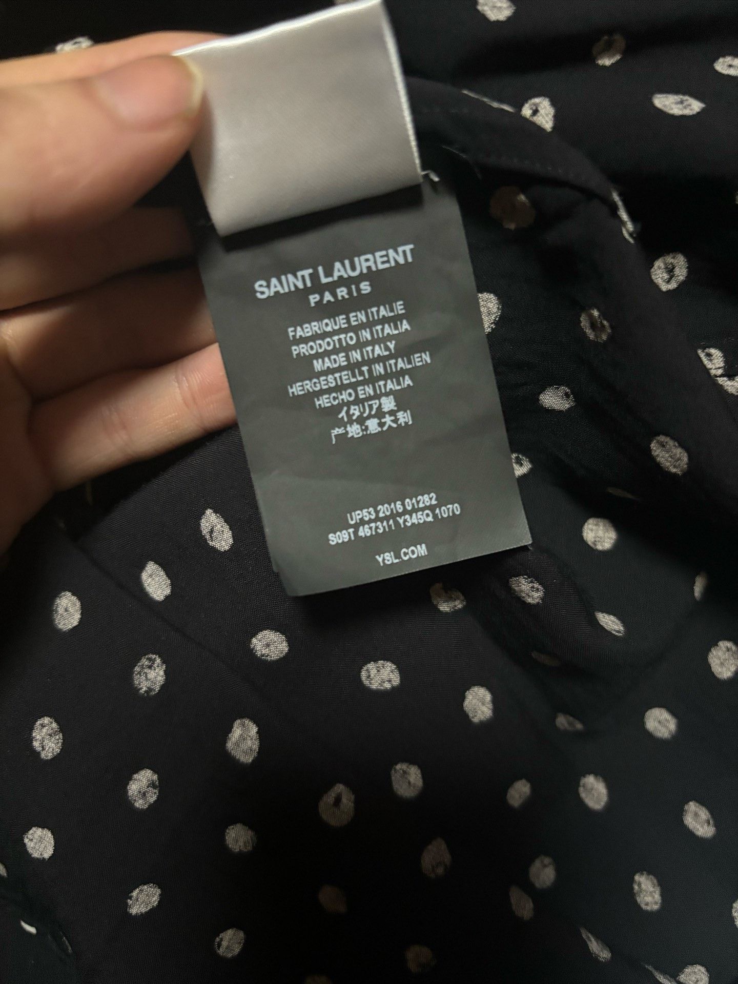 Saint Laurent Paris Saint Laurent 2017SS Polka Dot Shirt Size US M / EU 48-50 / 2 - 6 Thumbnail