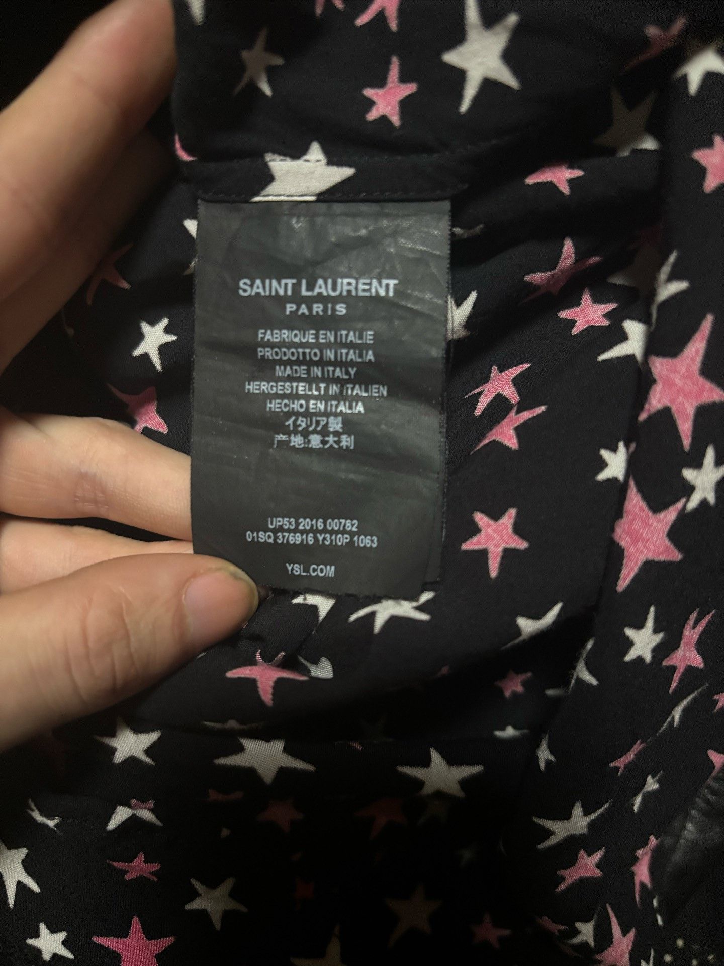 Saint Laurent Paris Saint Laurent SLP 2016 FW Star Shirt Size US M / EU 48-50 / 2 - 7 Thumbnail