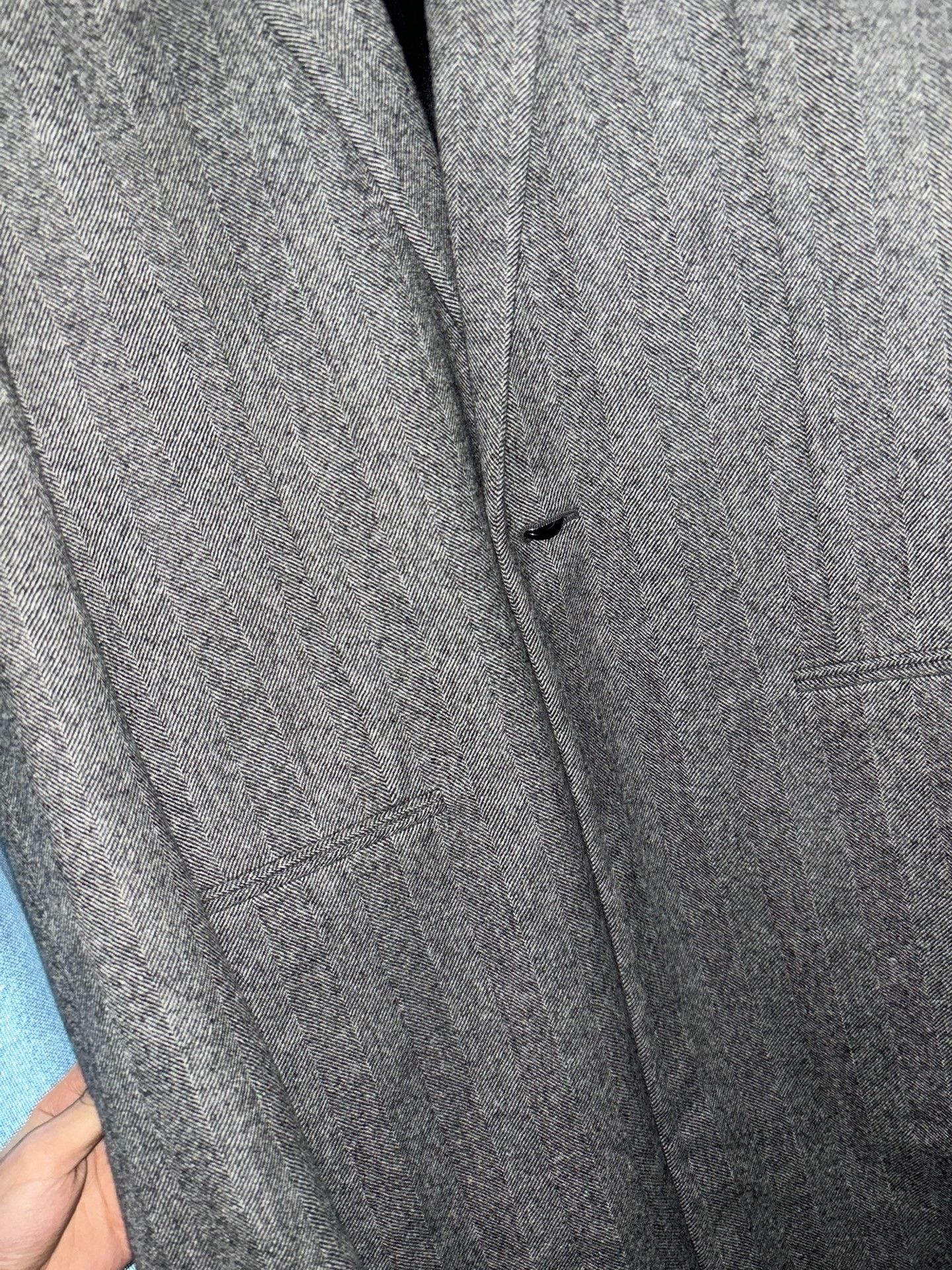 Saint Laurent Paris Saint Laurent 2017FW Herringbone Peak Lapel Coat Size US S / EU 44-46 / 1 - 4 Thumbnail