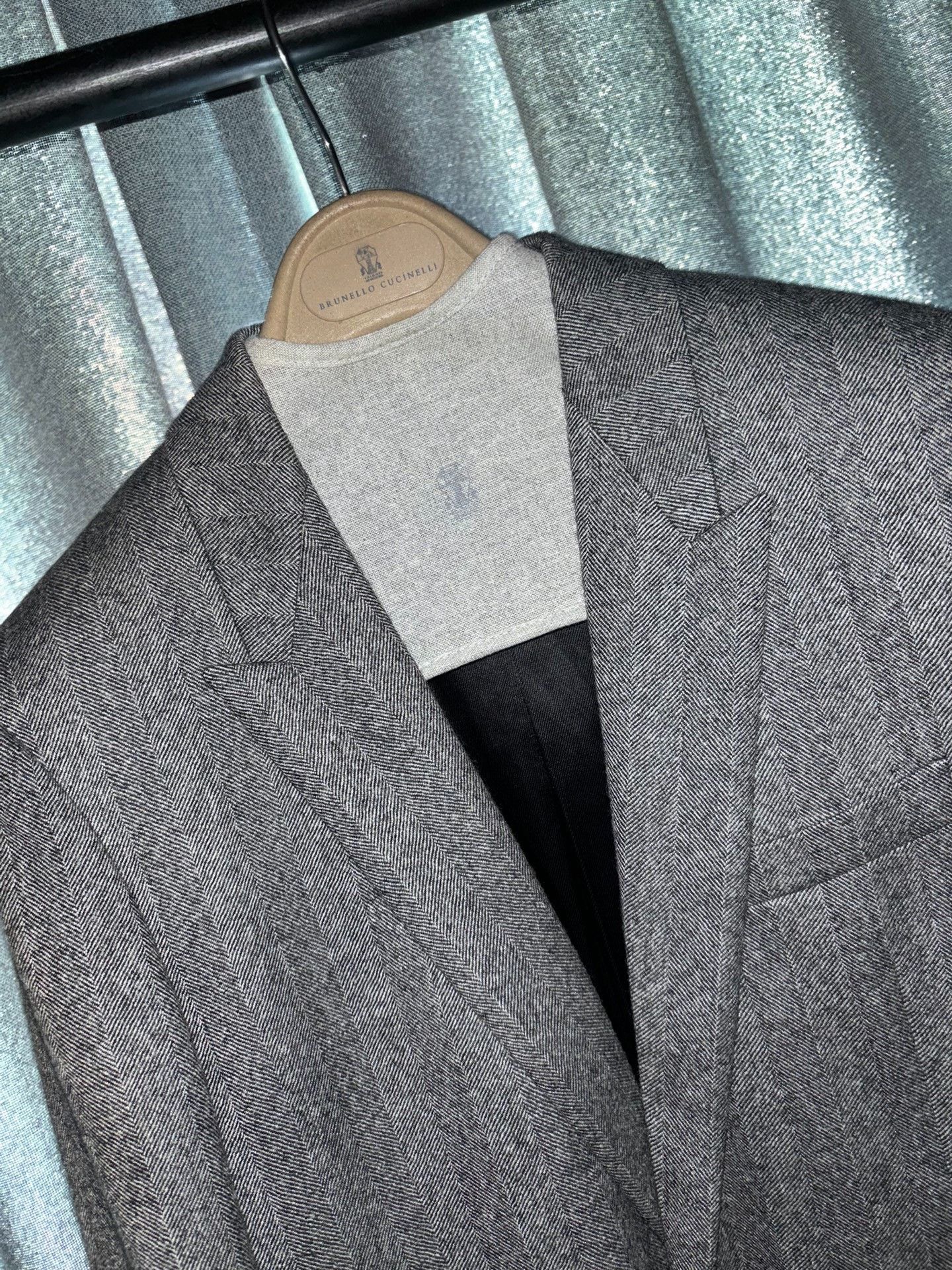 Saint Laurent Paris Saint Laurent 2017FW Herringbone Peak Lapel Coat Size US S / EU 44-46 / 1 - 3 Thumbnail