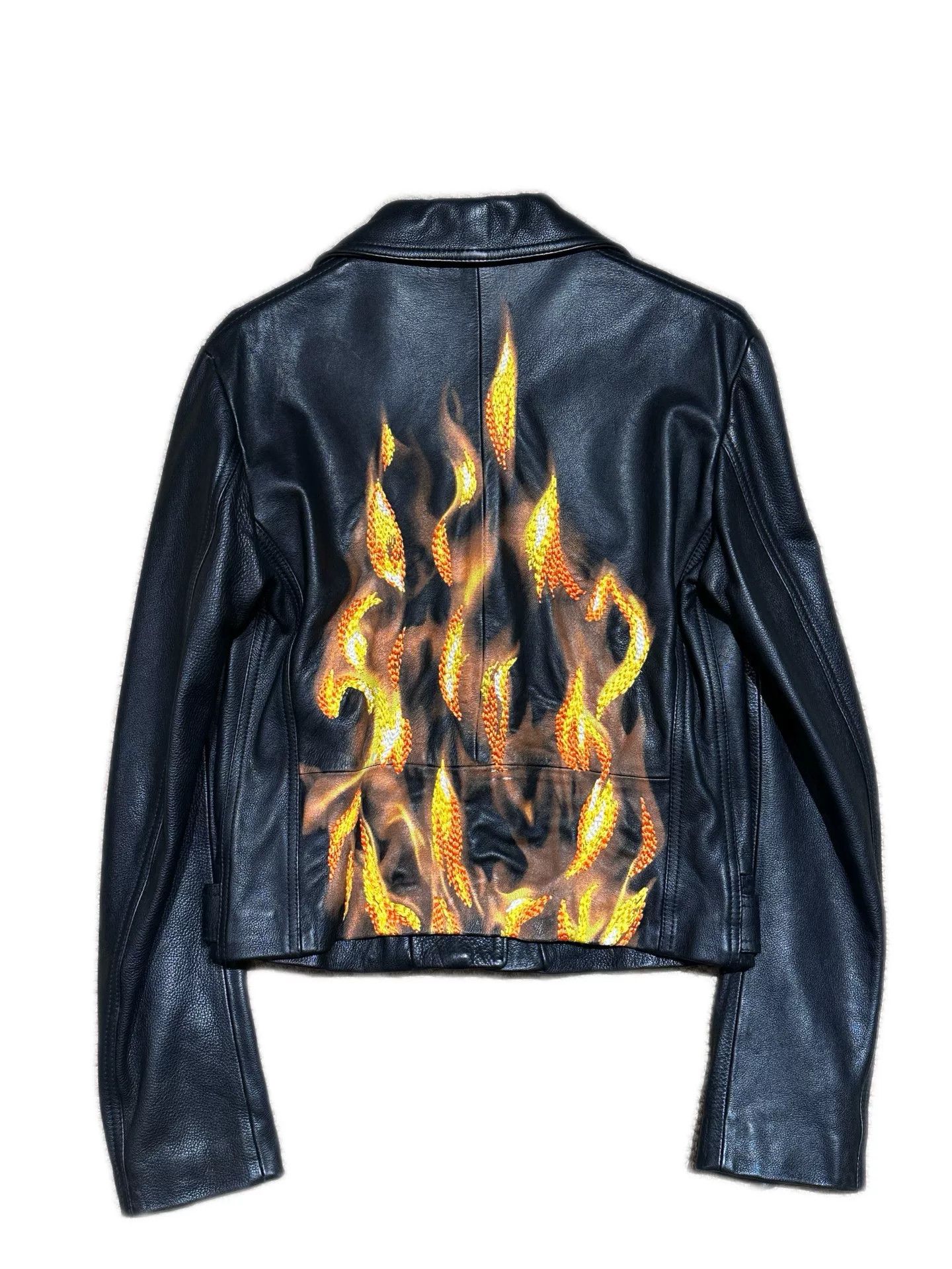 Maison Margiela Maison Martin Margiela Runway Flame Leather Jacket Size S / US 4 / IT 40 - 2 Thumbnail