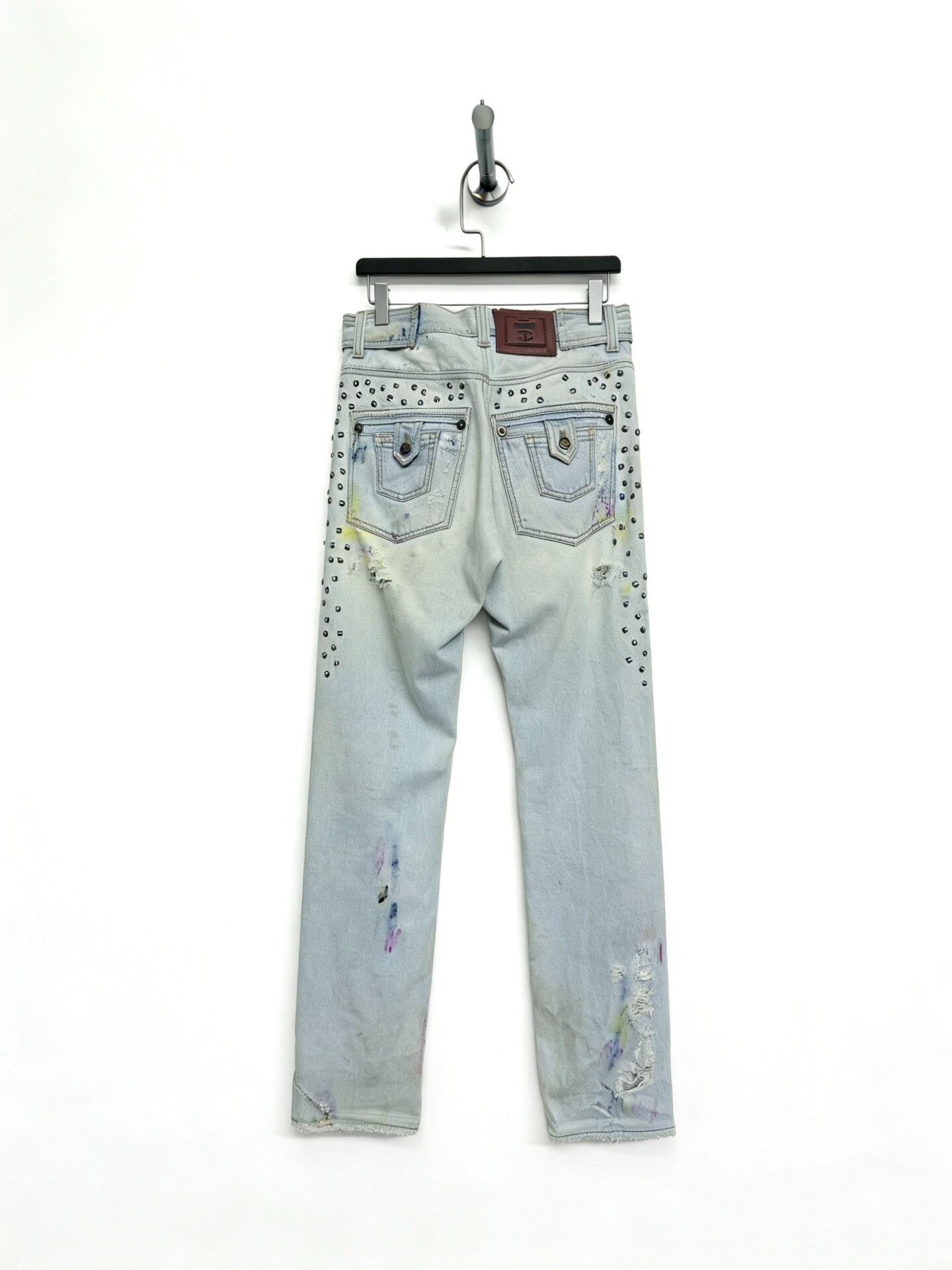 Just Cavalli Just Cavalli Ink Wash Distressed Jeans Size US 34 / EU 50 - 2 Thumbnail