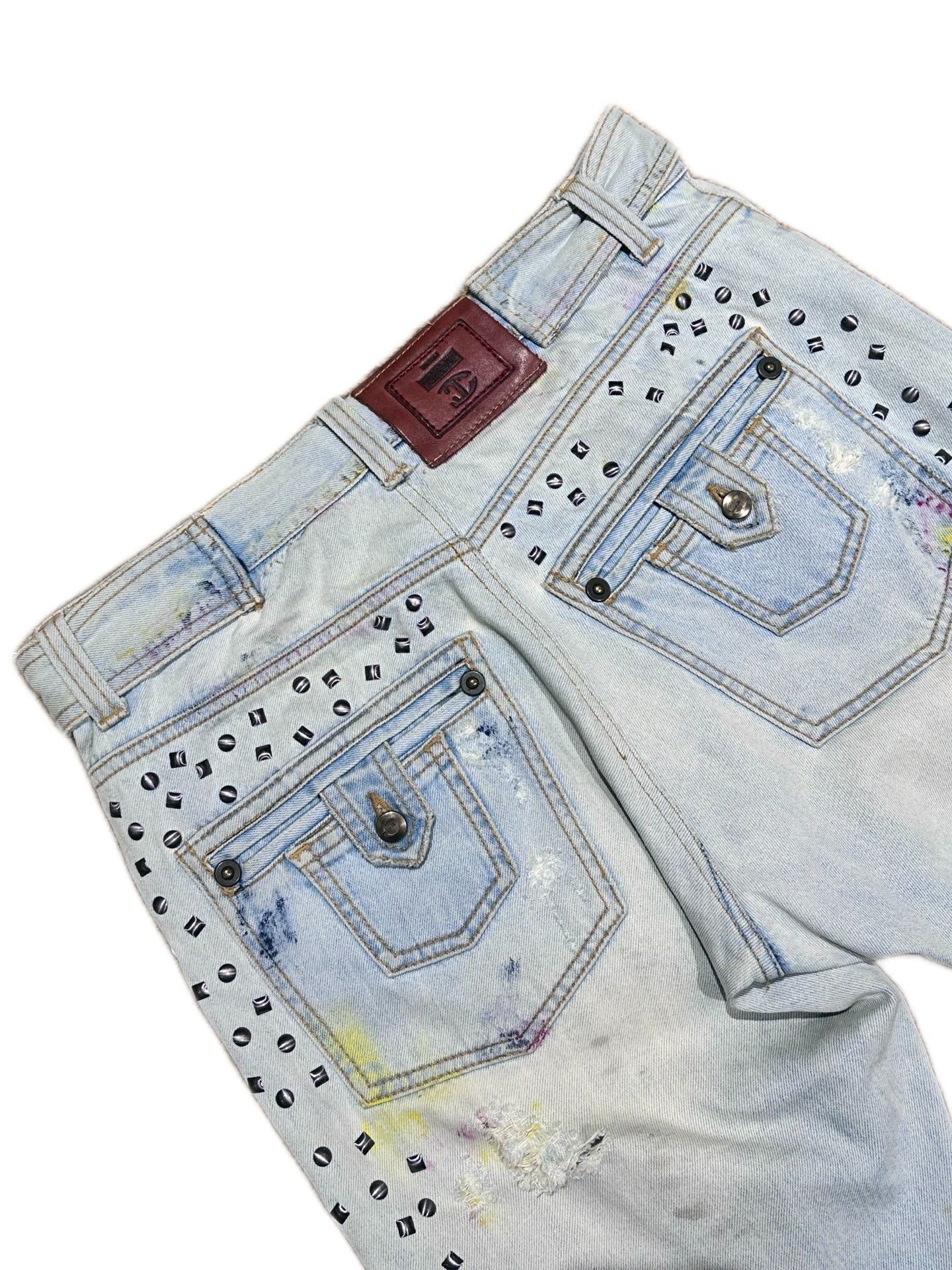 Just Cavalli Just Cavalli Ink Wash Distressed Jeans Size US 34 / EU 50 - 4 Thumbnail