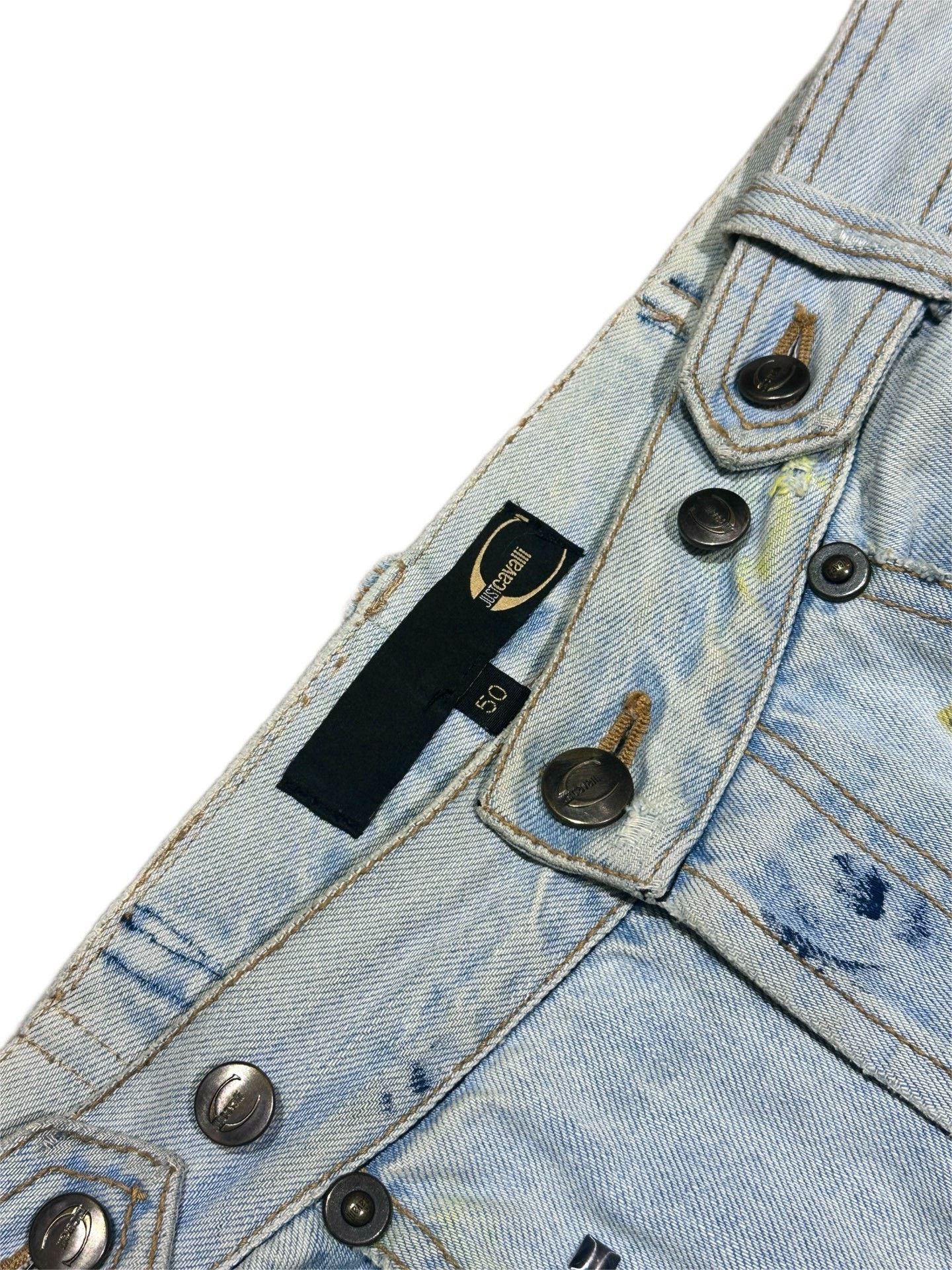 Just Cavalli Just Cavalli Ink Wash Distressed Jeans Size US 34 / EU 50 - 5 Thumbnail