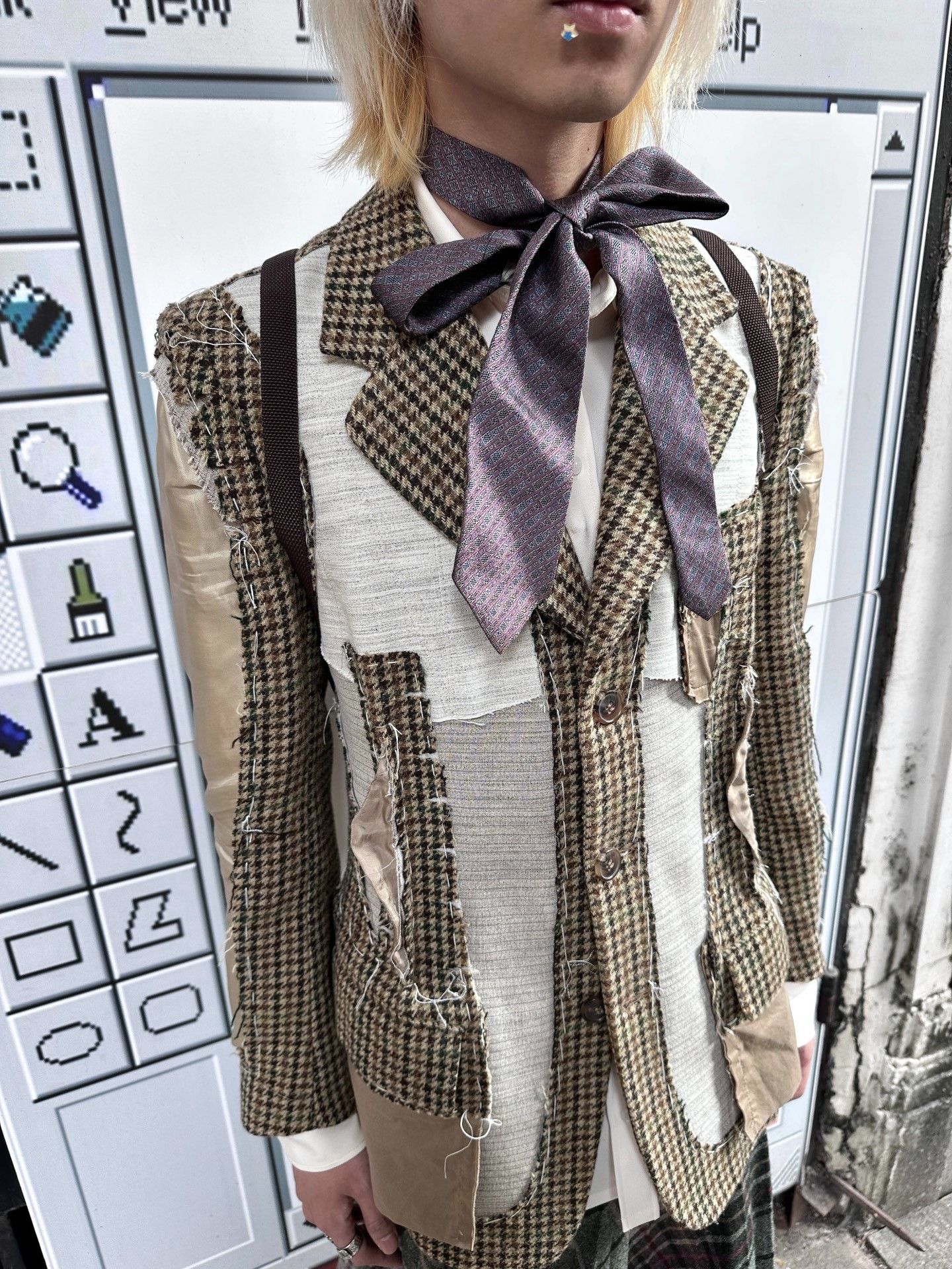 John Galliano Maison Margiela Patchwork Deconstructed Coat Size US XXS / EU 40 - 8 Thumbnail
