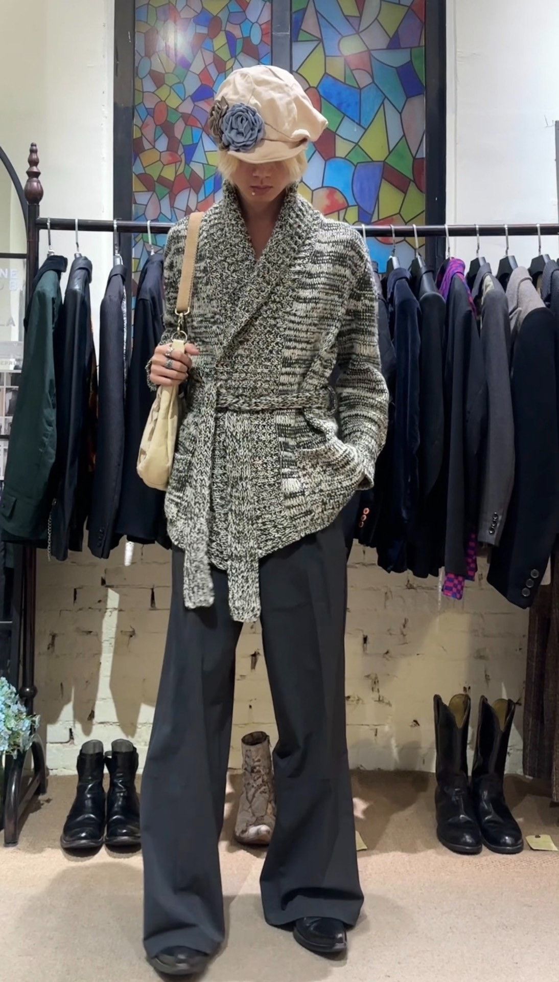 Christophe Lemaire Lemaire 2000AW Knit Belted Coat Size M / US 6-8 / IT 42-44 - 5 Thumbnail