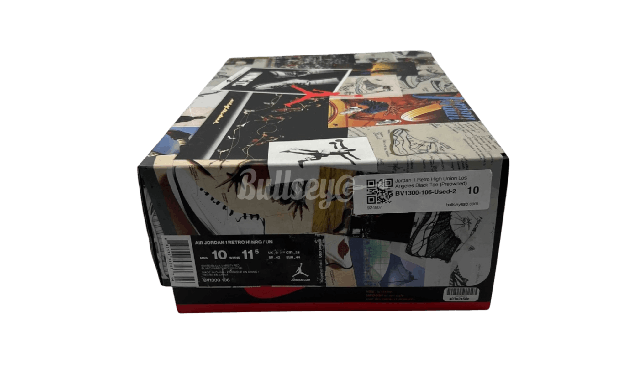 Jordan Brand Jordan 1 Retro High Union Los Angeles Black Toe (Preowned) Size US 10 / EU 43 - 8 Thumbnail