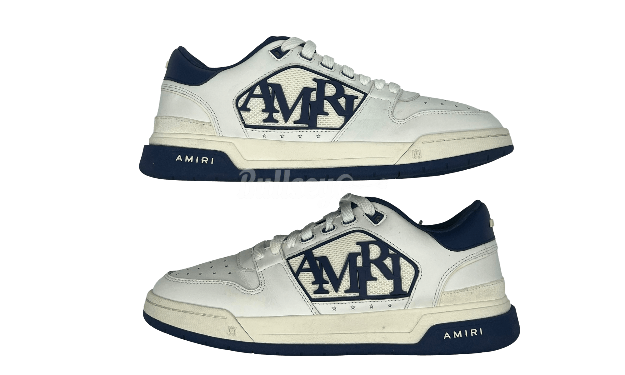 Amiri White & Navy Classic Low Sneaker (PreOwned) (One Replacement Size US 10 / EU 43 - 3 Thumbnail