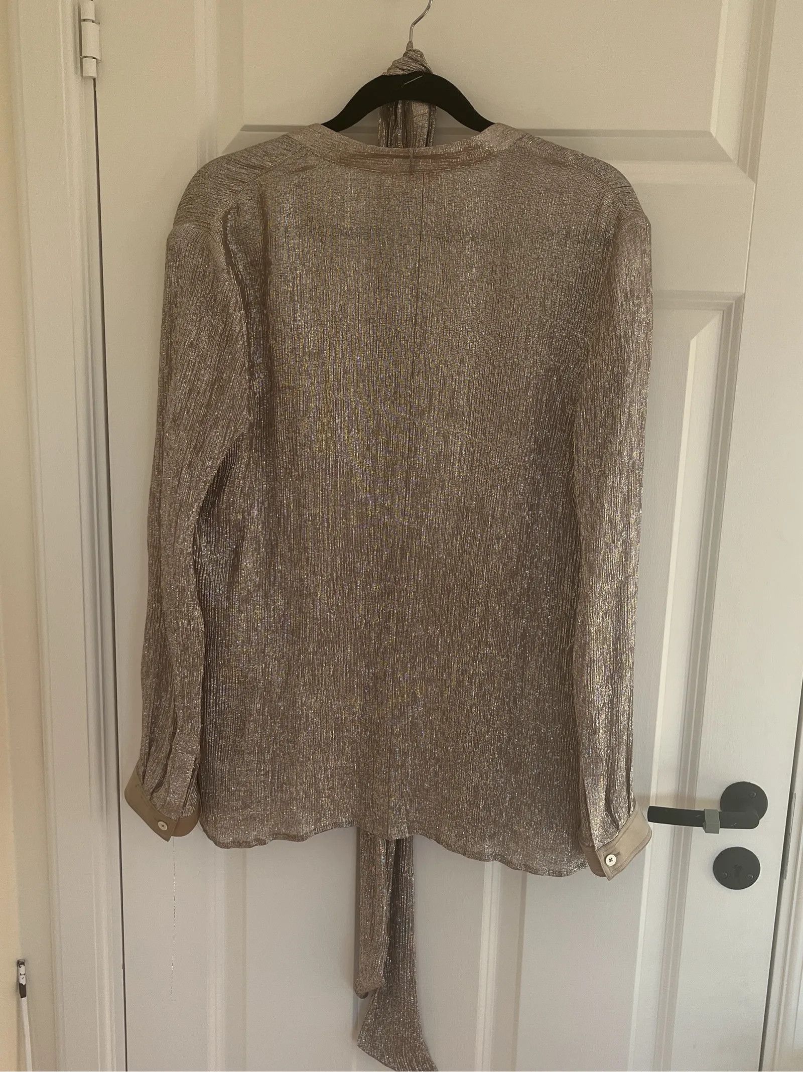 Tory Burch Tory Burch Metallic silkesblus Tory burch Blouse Size M / US 6-8 / IT 42-44 - 4 Thumbnail