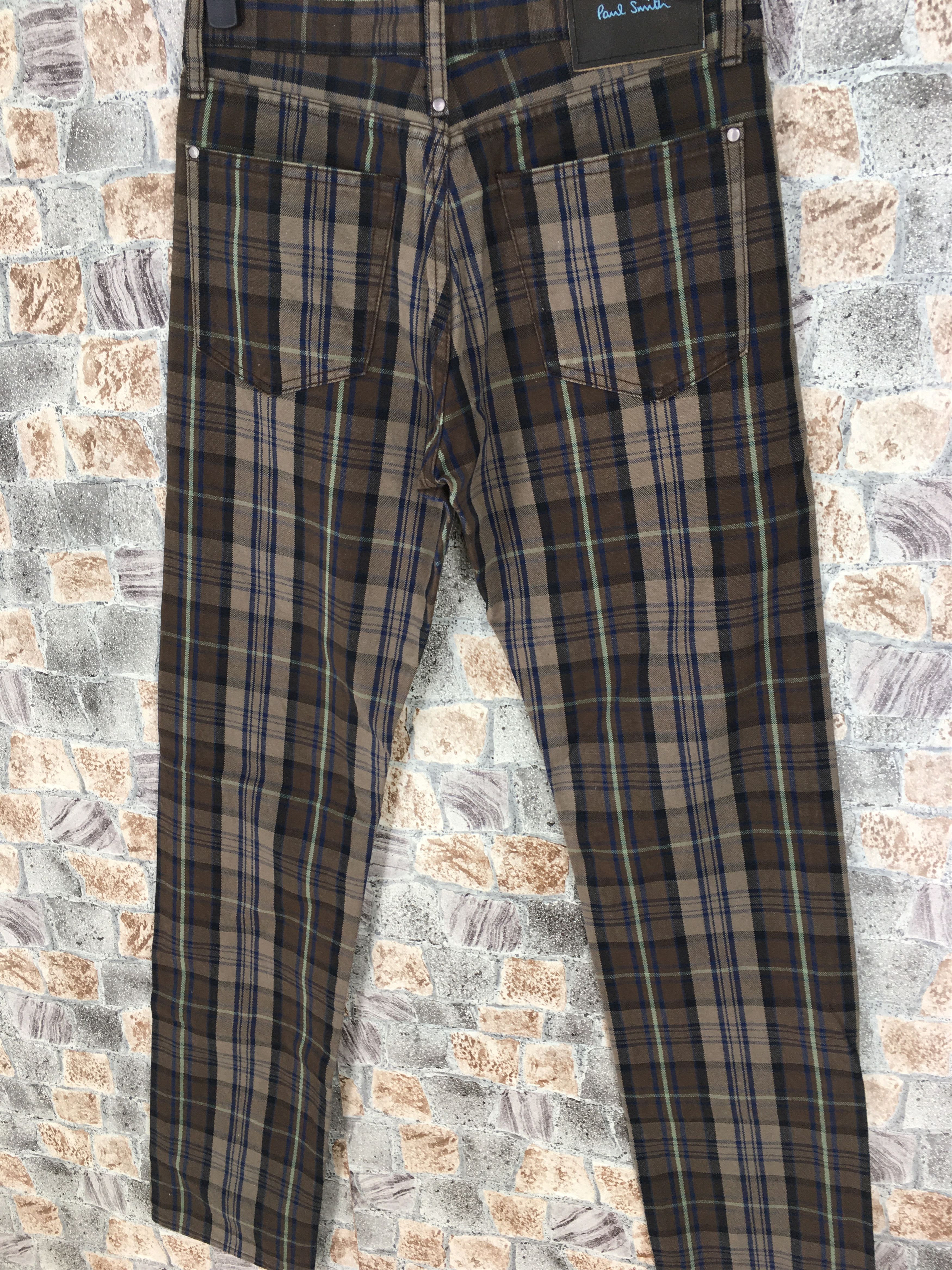 Designer × Paul Smith PAUL SMITH JEANS Checkered Plaid Tartan Slim Fit Denim Size US 29 - 13 Thumbnail