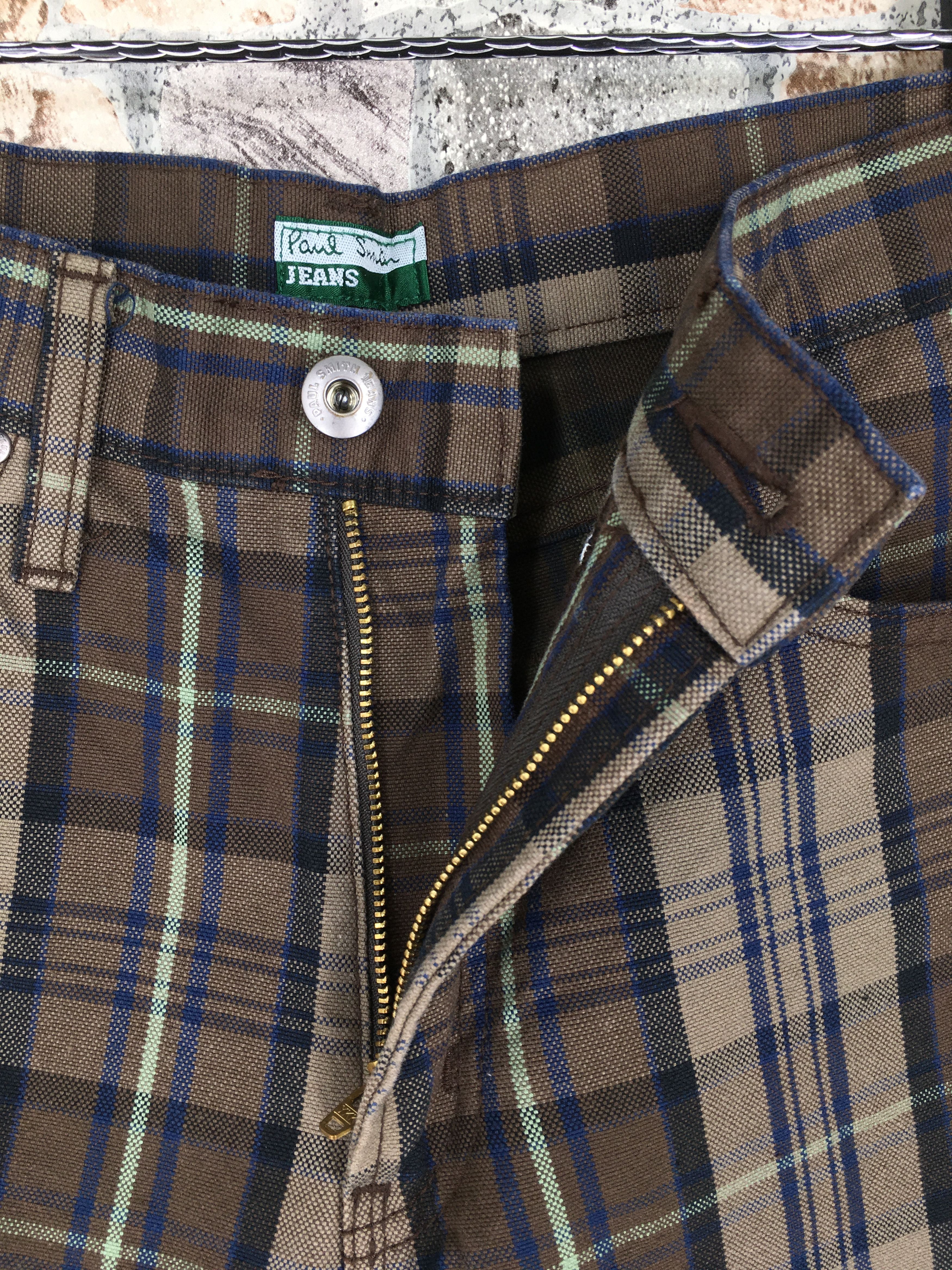 Designer × Paul Smith PAUL SMITH JEANS Checkered Plaid Tartan Slim Fit Denim Size US 29 - 3 Thumbnail