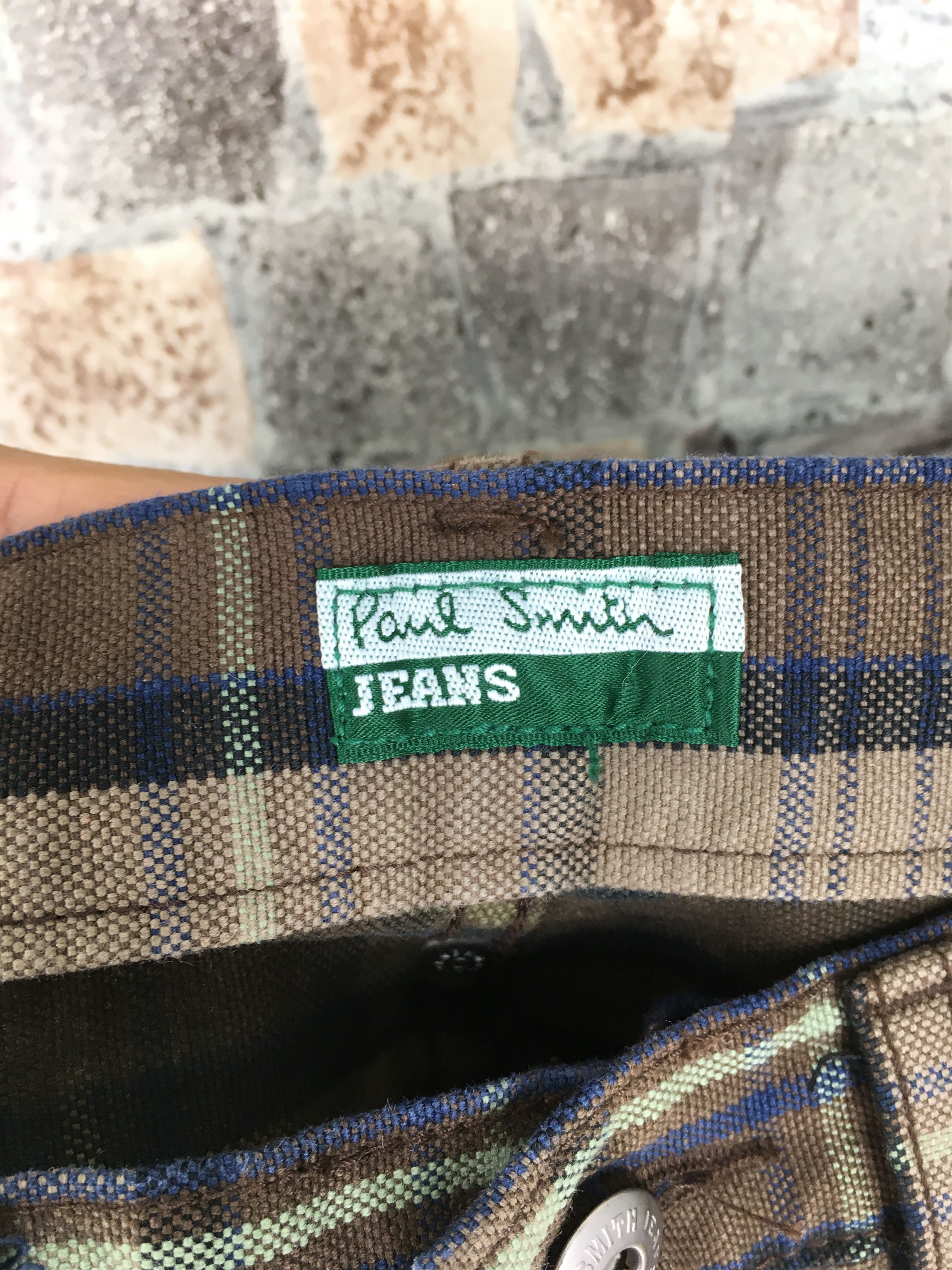 Designer × Paul Smith PAUL SMITH JEANS Checkered Plaid Tartan Slim Fit Denim Size US 29 - 14 Thumbnail