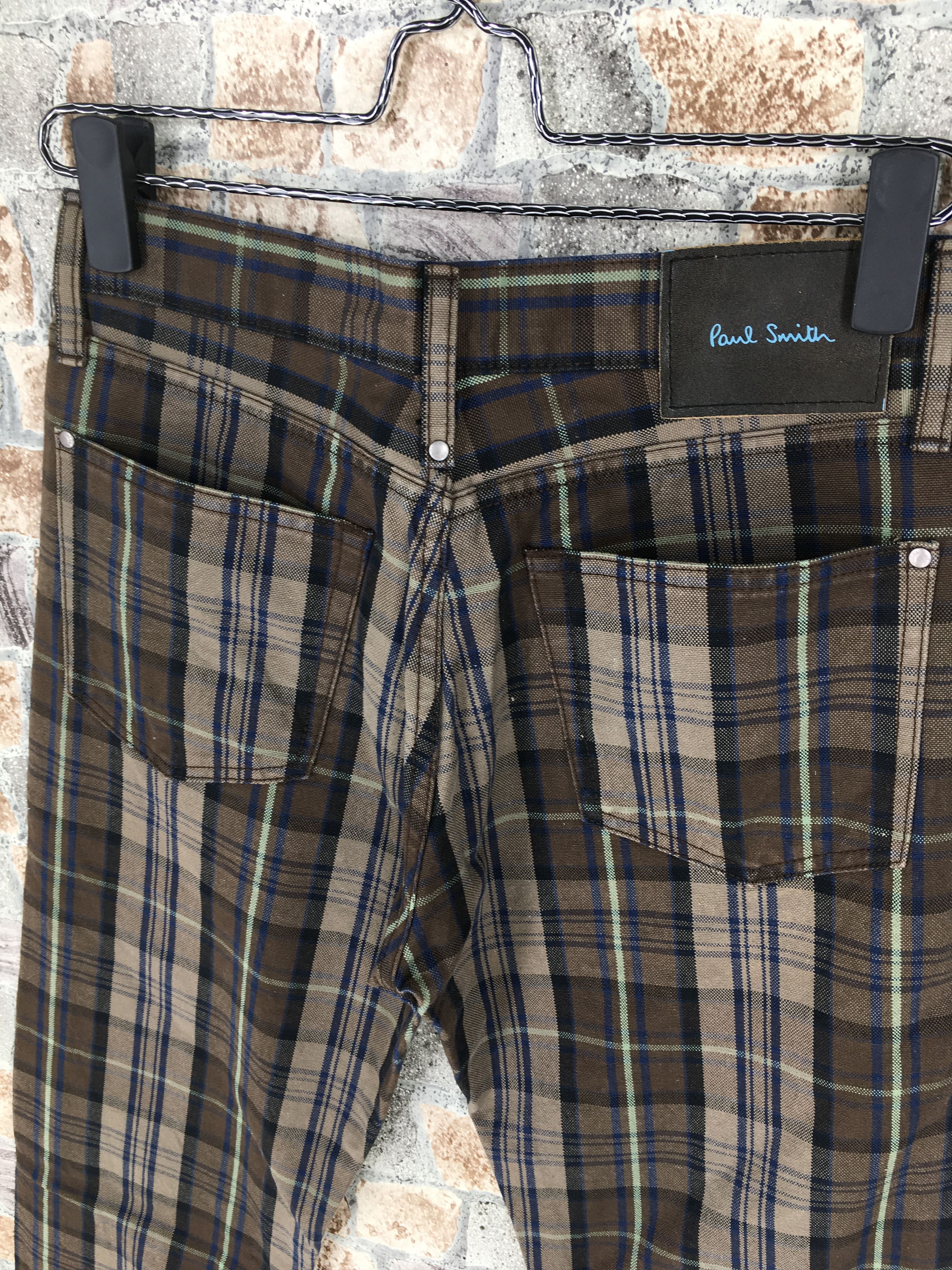 Designer × Paul Smith PAUL SMITH JEANS Checkered Plaid Tartan Slim Fit Denim Size US 29 - 11 Thumbnail