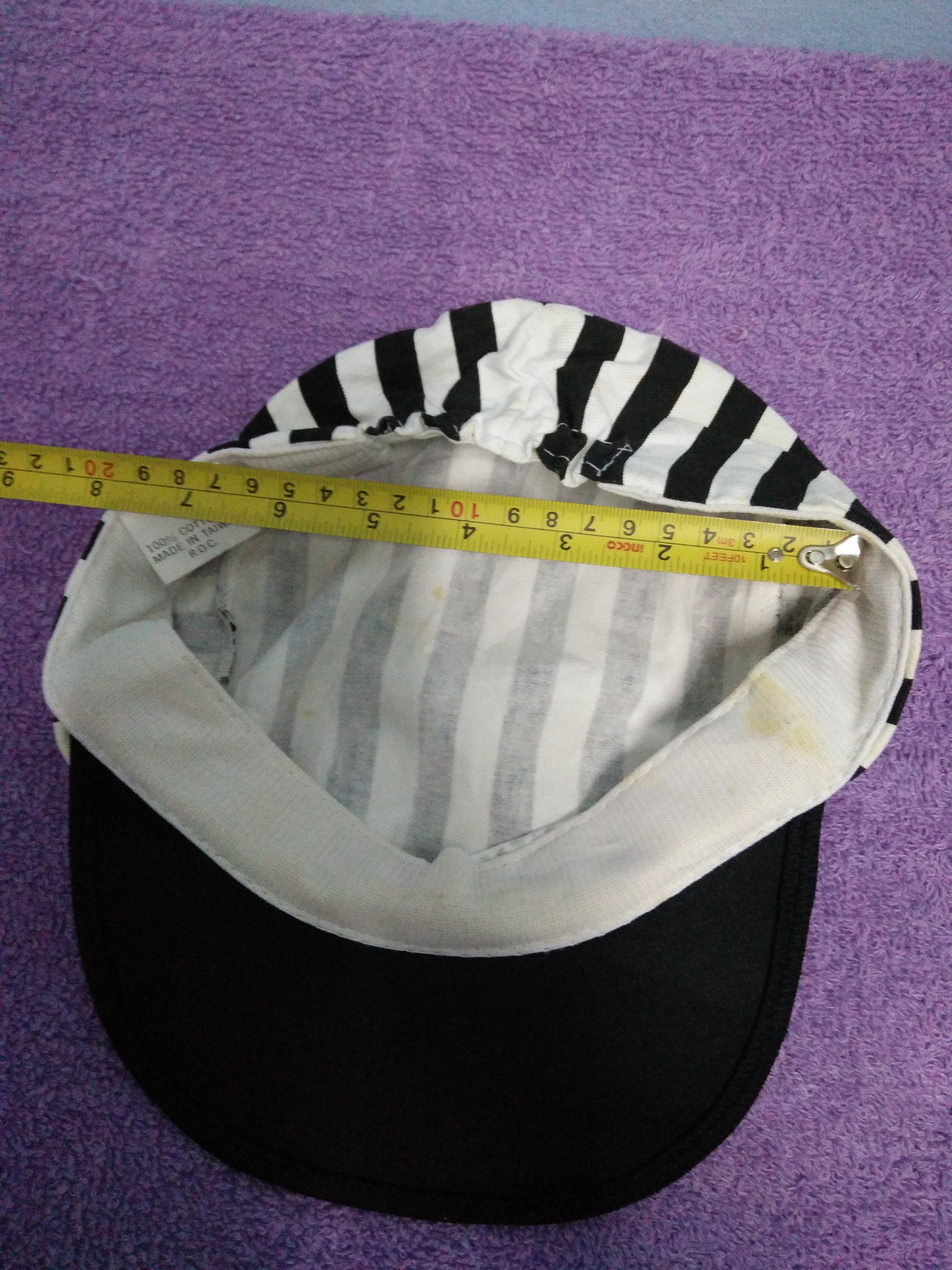 Other × Vintage Vintage Prison Jail Stripes Cap 80's Striped Skaters Grunge Size ONE SIZE - 9 Thumbnail