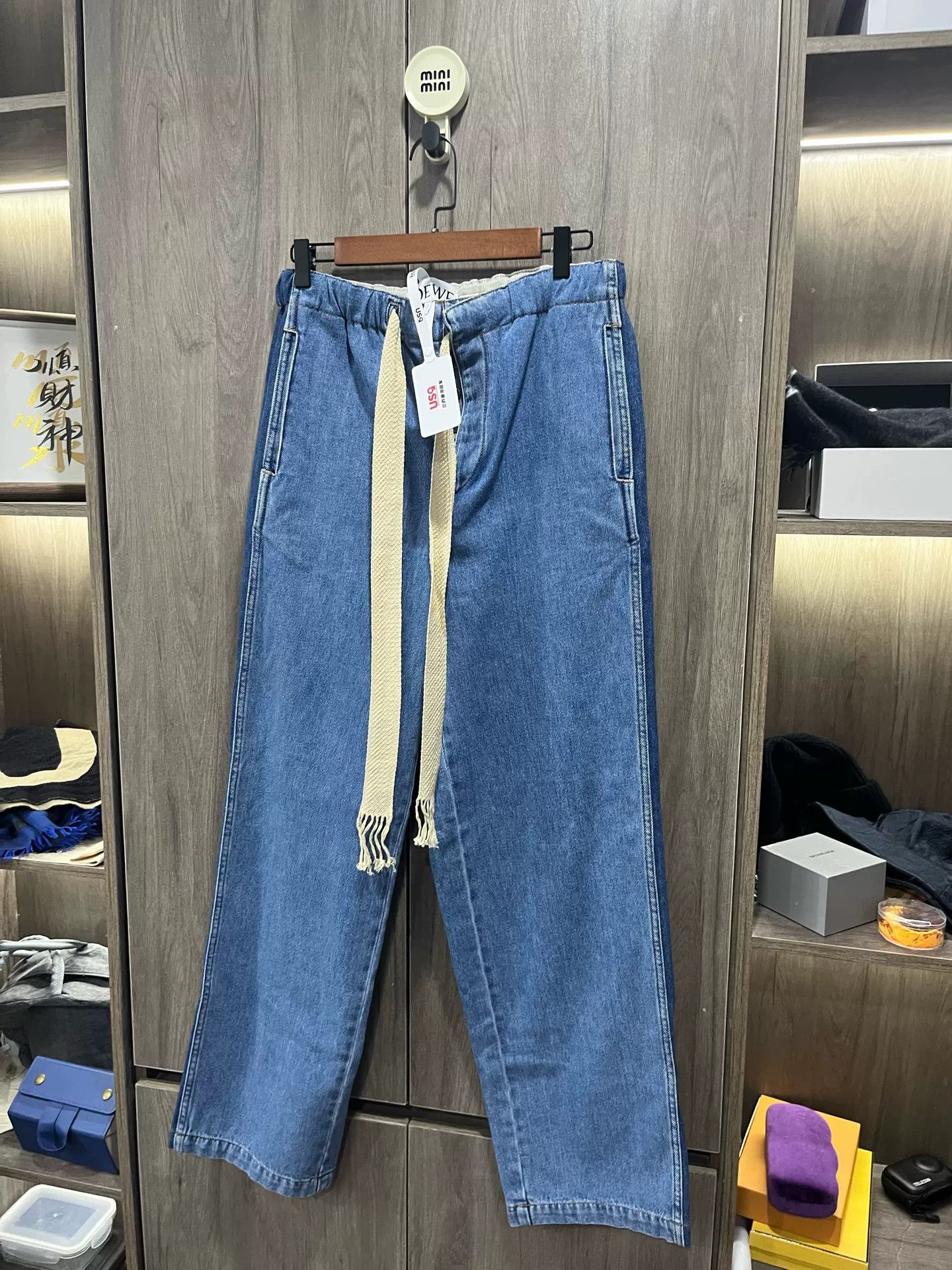 Loewe LOEWE Blue Side Stripe Drawstring Pants S Size US 32 / EU 48 - 3 Thumbnail