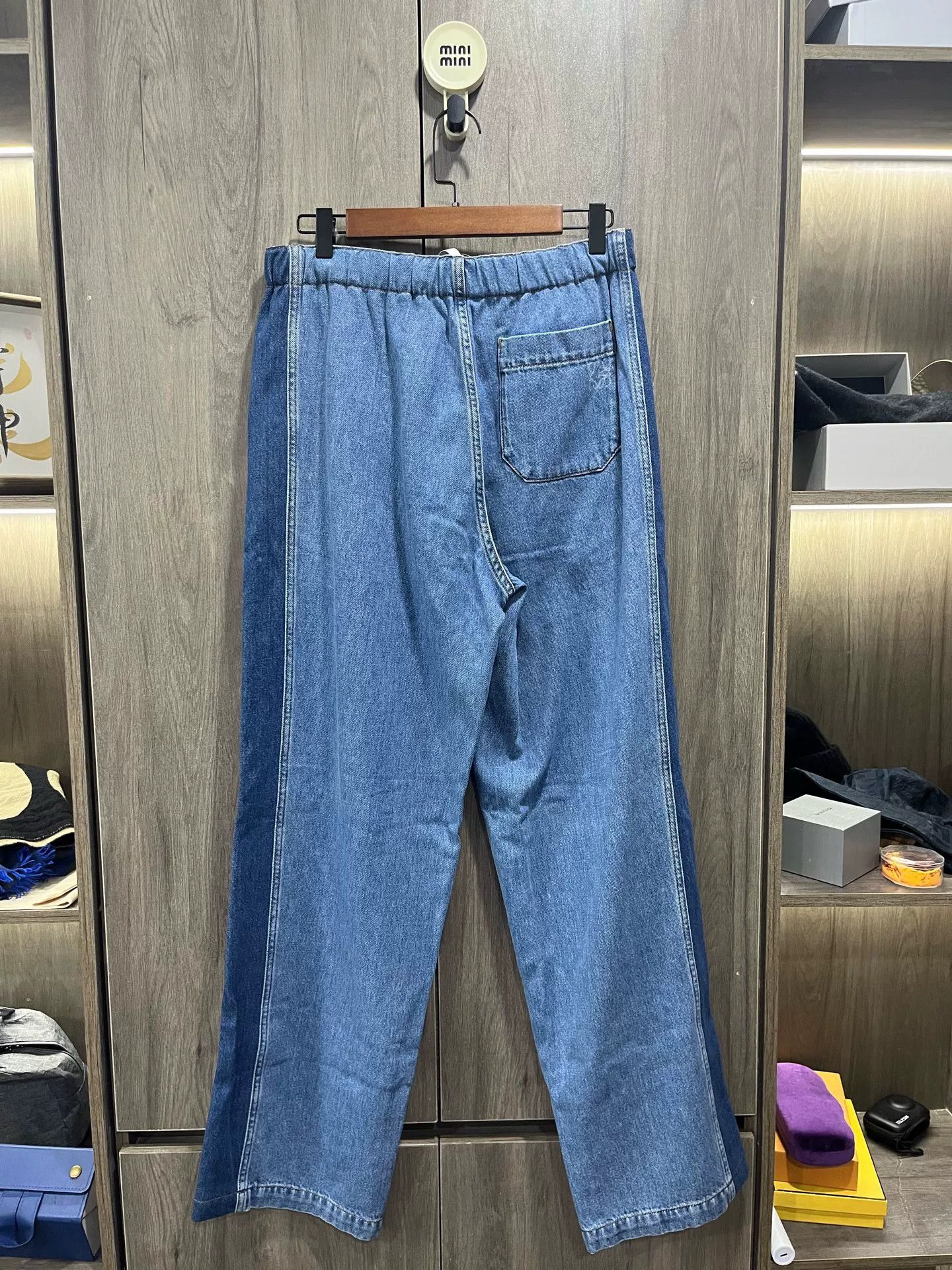 Loewe LOEWE Blue Side Stripe Drawstring Pants S Size US 32 / EU 48 - 6 Thumbnail