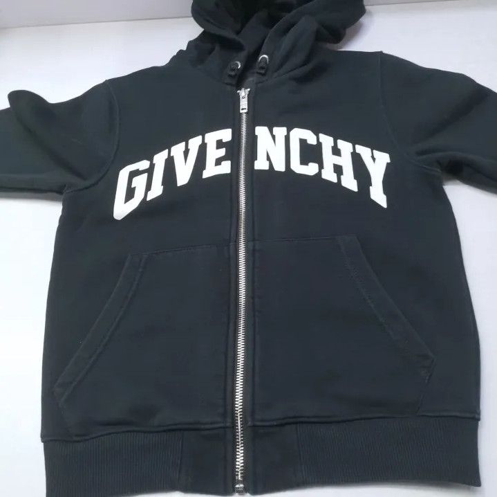 Givenchy Givenchy Kids Black Hooded Zip Jacket with Logo Size US M / EU 48-50 / 2 - 12 Thumbnail