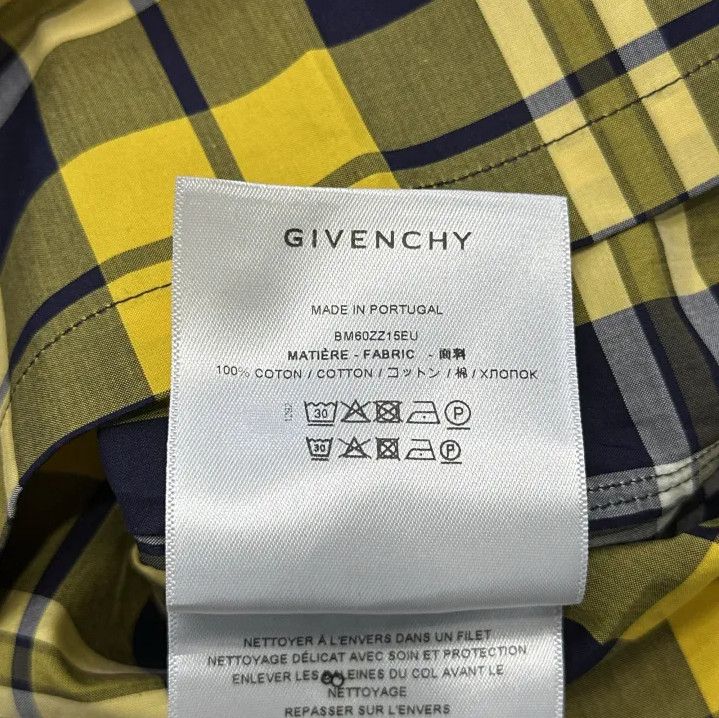 Givenchy Givenchy Men's Checkered Lapel Long-Sleeve Shirt Size US XXS / EU 40 - 5 Thumbnail