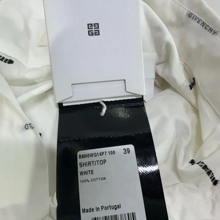 Givenchy Givenchy SS23 Point Collar Logo Print Layered Long-Sleeve Shirt Size US XXS / EU 40 - 6 Thumbnail