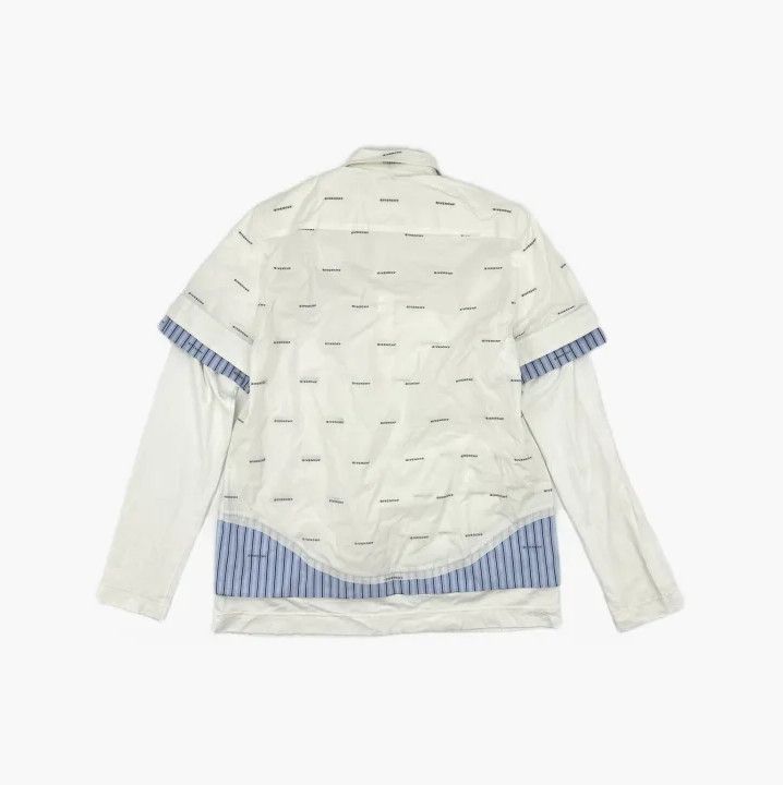 Givenchy Givenchy SS23 Point Collar Logo Print Layered Long-Sleeve Shirt Size US XXS / EU 40 - 3 Thumbnail