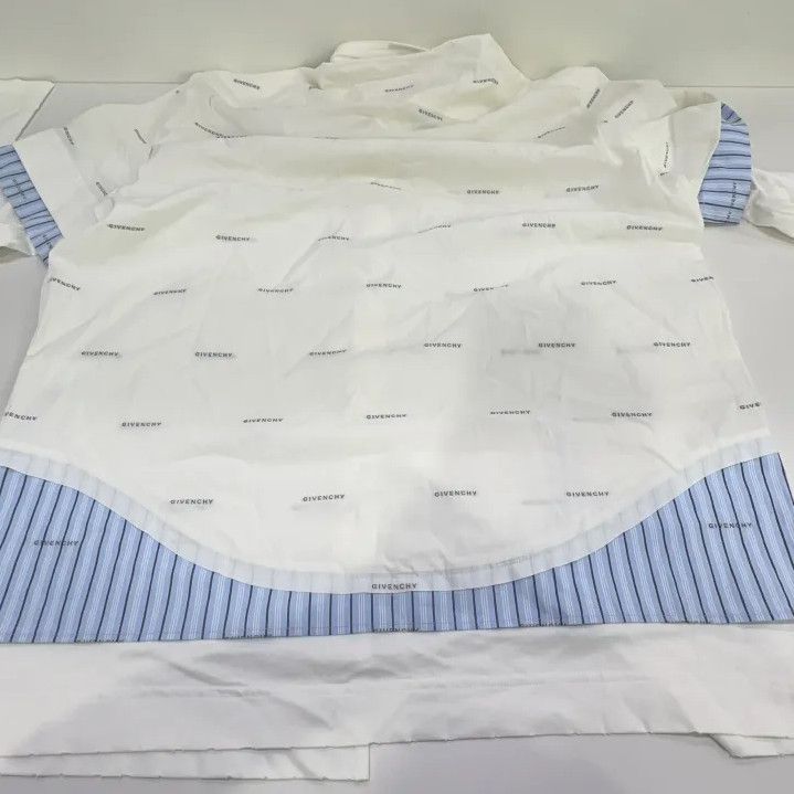 Givenchy Givenchy SS23 Point Collar Logo Print Layered Long-Sleeve Shirt Size US XXS / EU 40 - 17 Thumbnail
