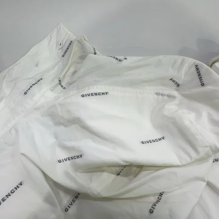 Givenchy Givenchy SS23 Point Collar Logo Print Layered Long-Sleeve Shirt Size US XXS / EU 40 - 9 Thumbnail