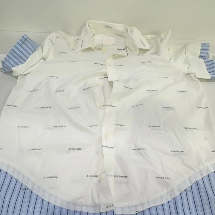 Givenchy Givenchy SS23 Point Collar Logo Print Layered Long-Sleeve Shirt Size US XXS / EU 40 - 15 Thumbnail