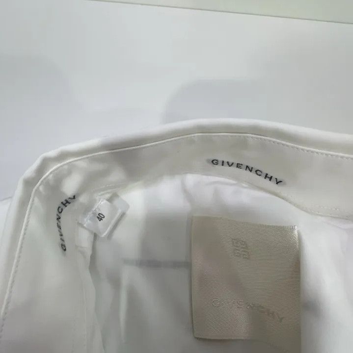 Givenchy Givenchy SS23 Logo Print Pointed Collar Long-Sleeve Shirt Size US XXS / EU 40 - 4 Thumbnail