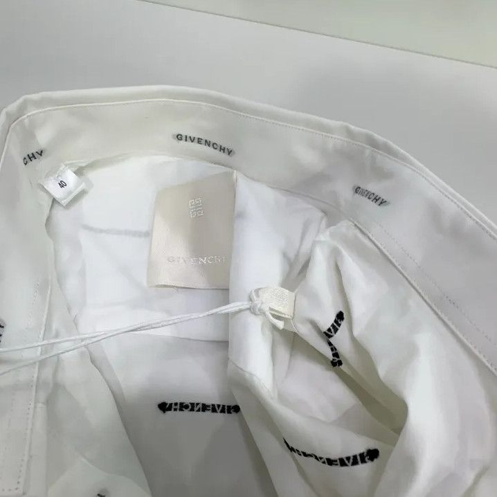 Givenchy Givenchy SS23 Logo Print Pointed Collar Long-Sleeve Shirt Size US XXS / EU 40 - 5 Thumbnail