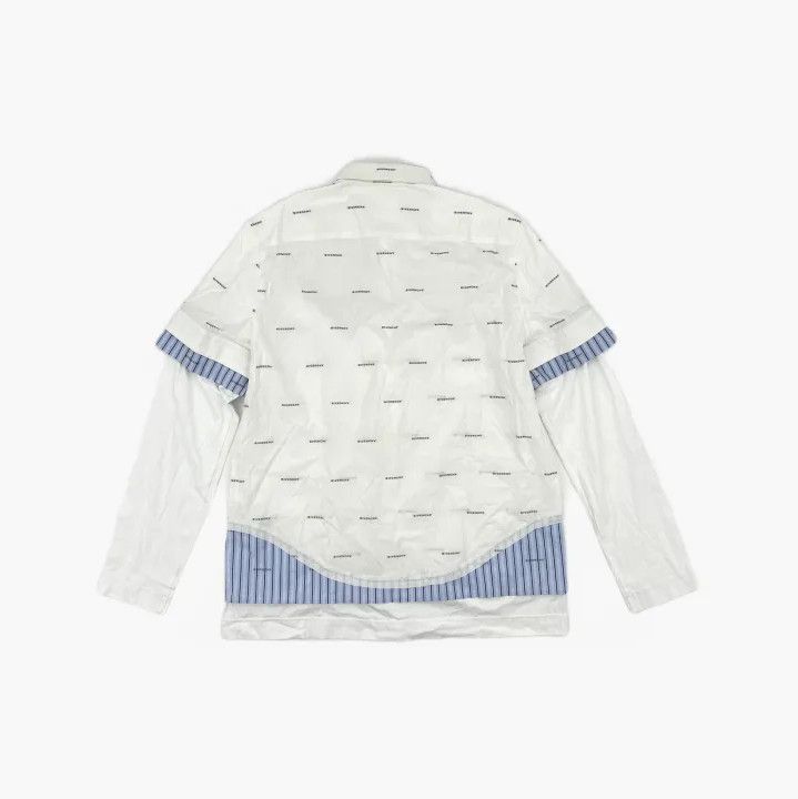 Givenchy Givenchy SS23 Logo Print Pointed Collar Long-Sleeve Shirt Size US XXS / EU 40 - 3 Thumbnail