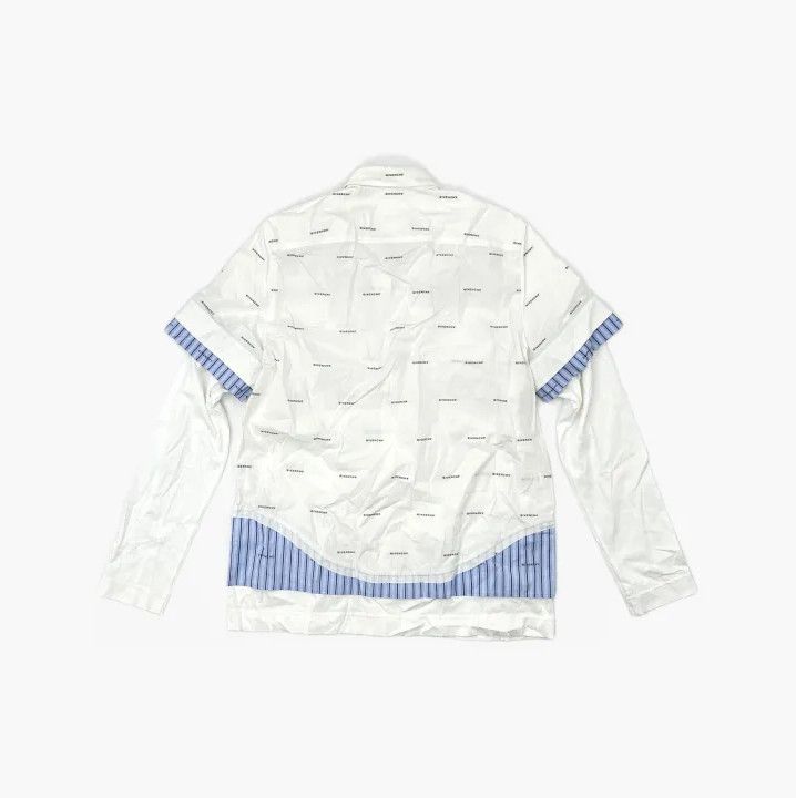 Givenchy Givenchy SS23 Pointed Collar Logo Print Layered Long-Sleeve Shirt Size US XXS / EU 40 - 3 Thumbnail