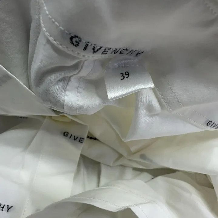 Givenchy Givenchy SS23 Pointed Collar Logo Print Layered Long-Sleeve Shirt Size US XXS / EU 40 - 6 Thumbnail