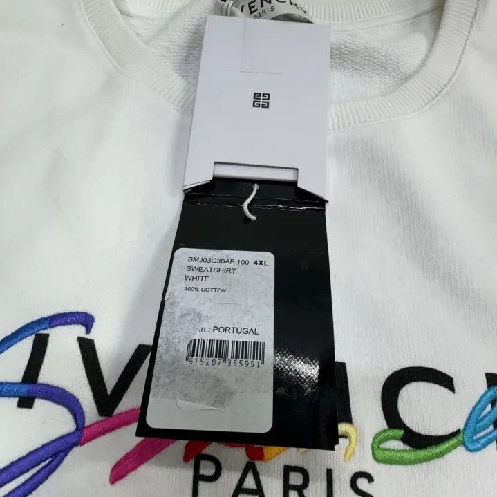Givenchy Givenchy Logo Print Crewneck Long-Sleeve Sweatshirt Size US XXL / EU 58 / 5 - 5 Thumbnail