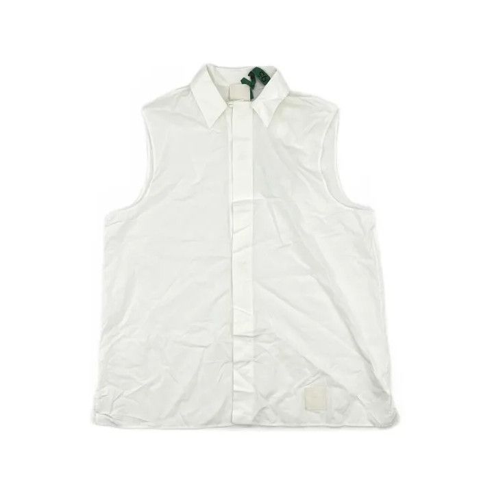 Givenchy Givenchy SS23 Men's Solid Pointed Collar Sleeveless Shirt Size US XXS / EU 40 - 2 Thumbnail