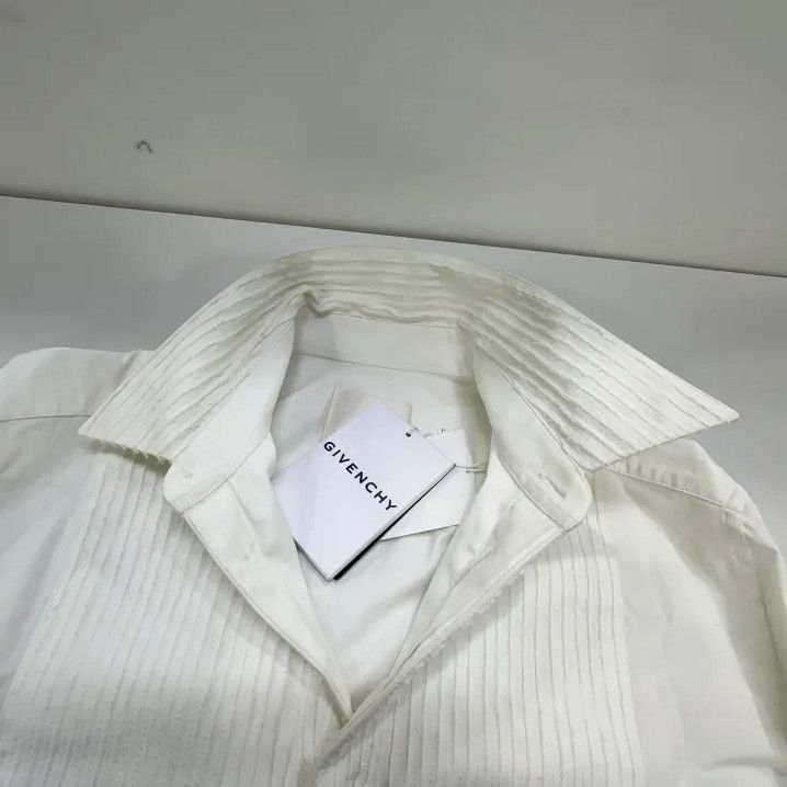 Givenchy Givenchy SS23 Men's White Lace Collar Long Sleeve Shirt Size US XXS / EU 40 - 8 Thumbnail