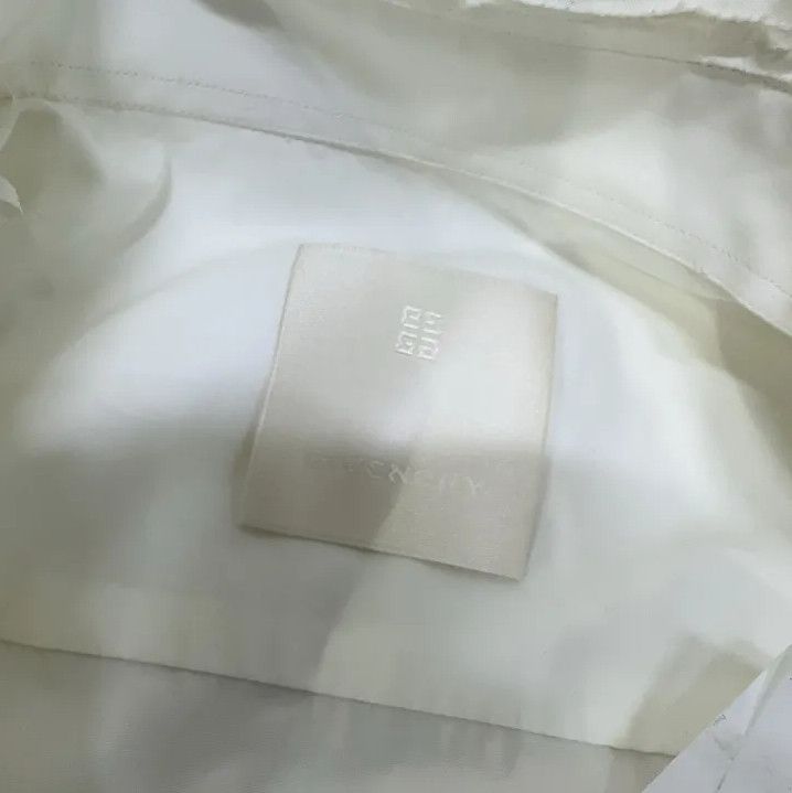 Givenchy Givenchy SS23 Men's White Lace Collar Long Sleeve Shirt Size US XXS / EU 40 - 5 Thumbnail