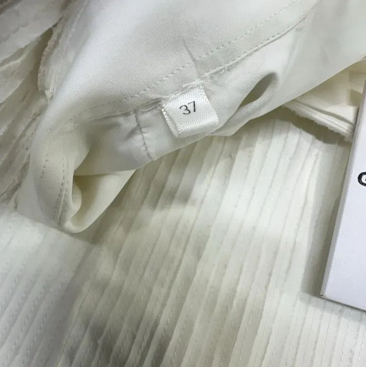 Givenchy Givenchy SS23 Men's White Lace Collar Long Sleeve Shirt Size US XXS / EU 40 - 4 Thumbnail